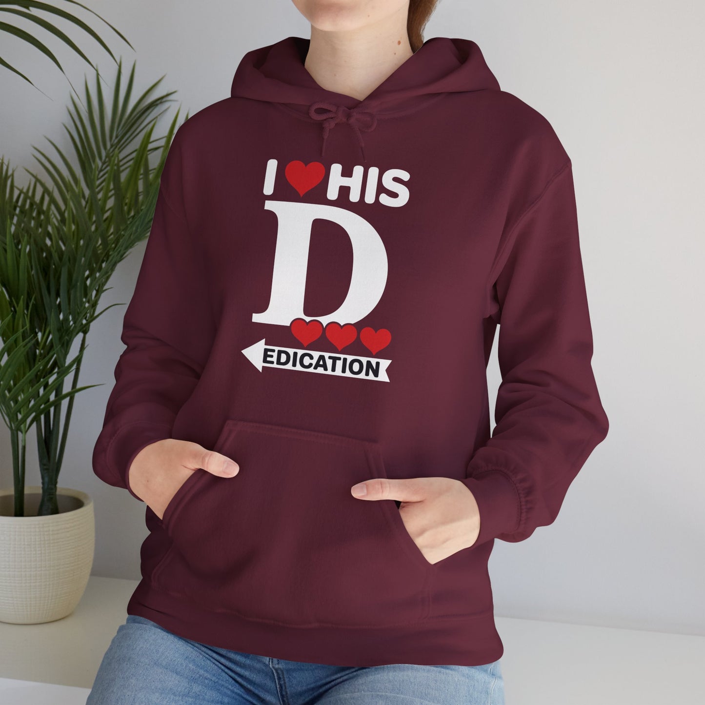 Funny Valentine's Day Couple Matching I Love His Dedication Hoodie