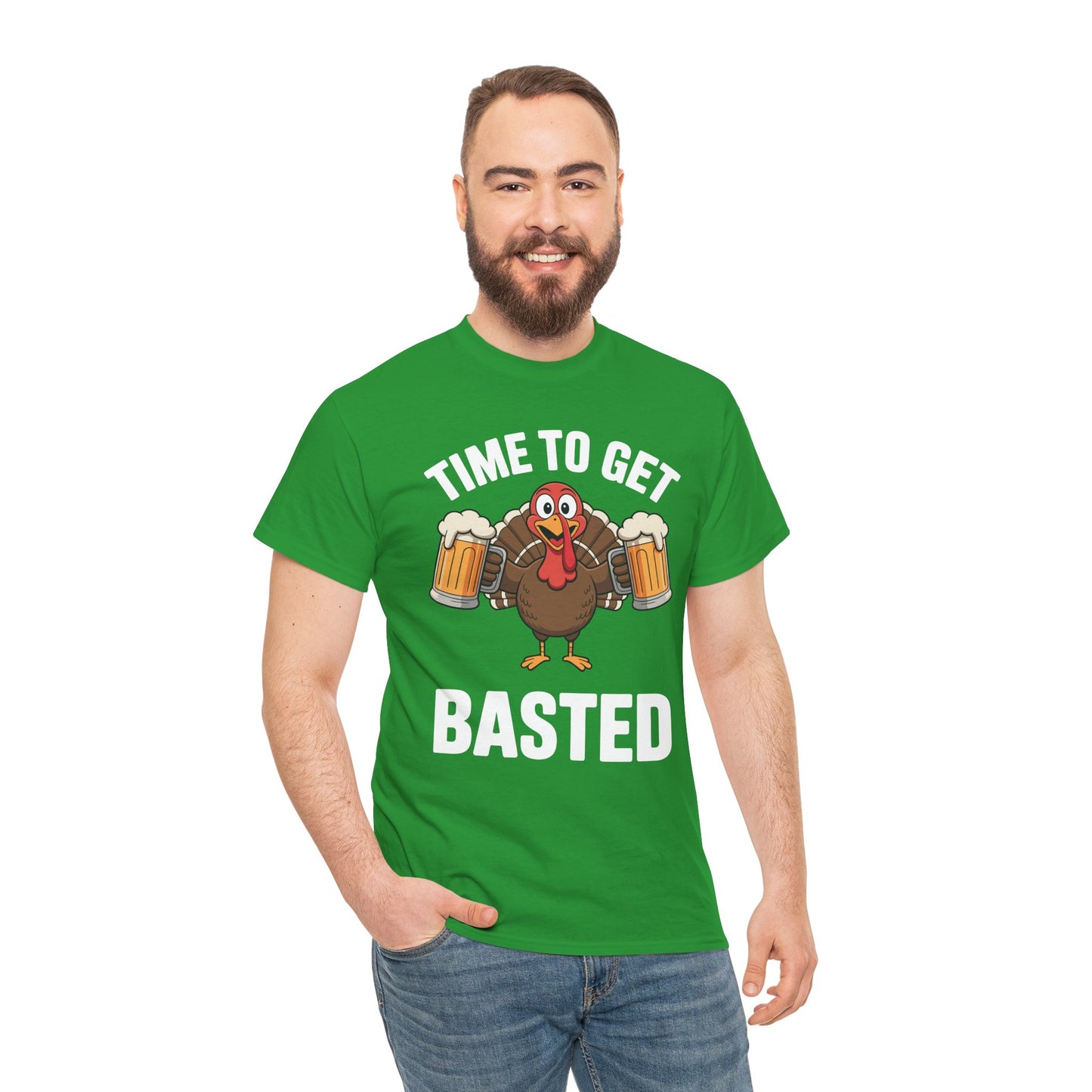 Time To Get Basted Funny Beer Thanksgiving Turkey Gift T-Shirt