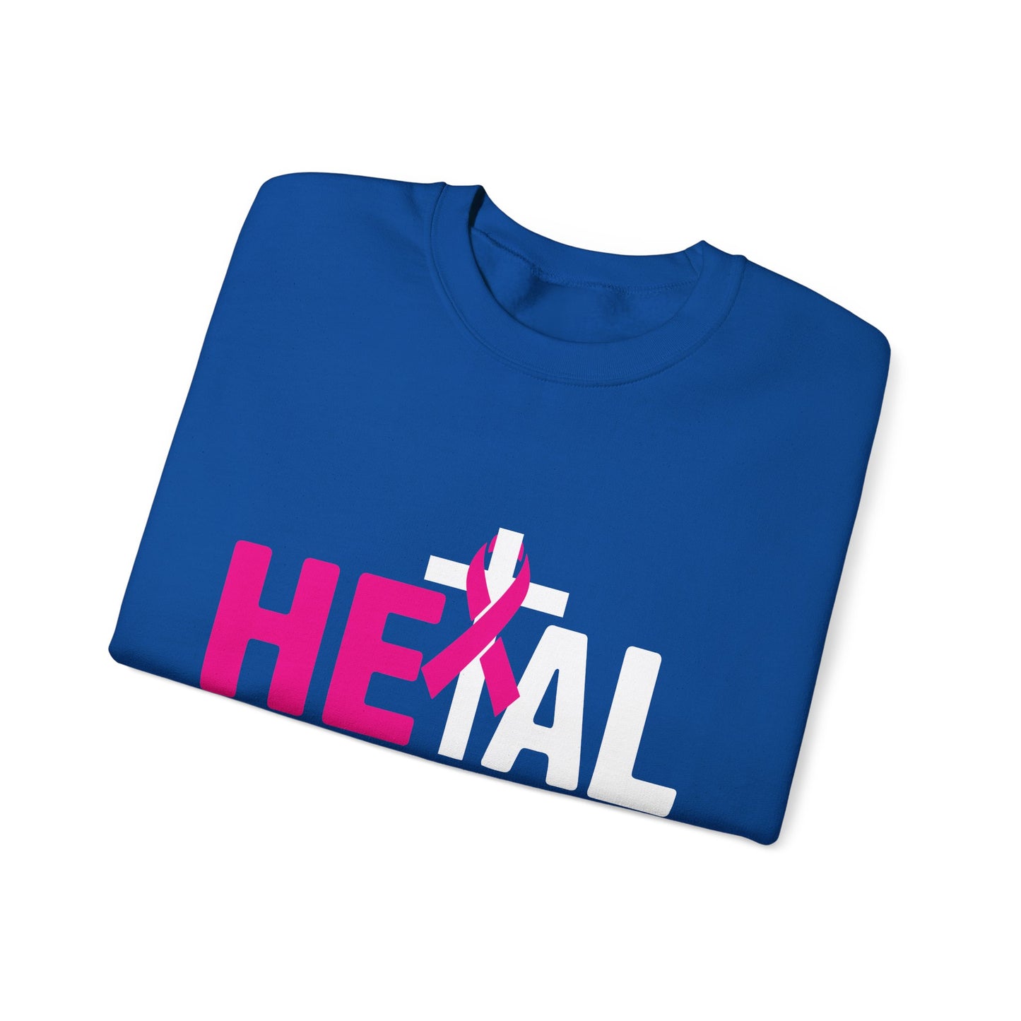 Heal Cancer Believe God Christian Breast Cancer Awareness Sweatshirt
