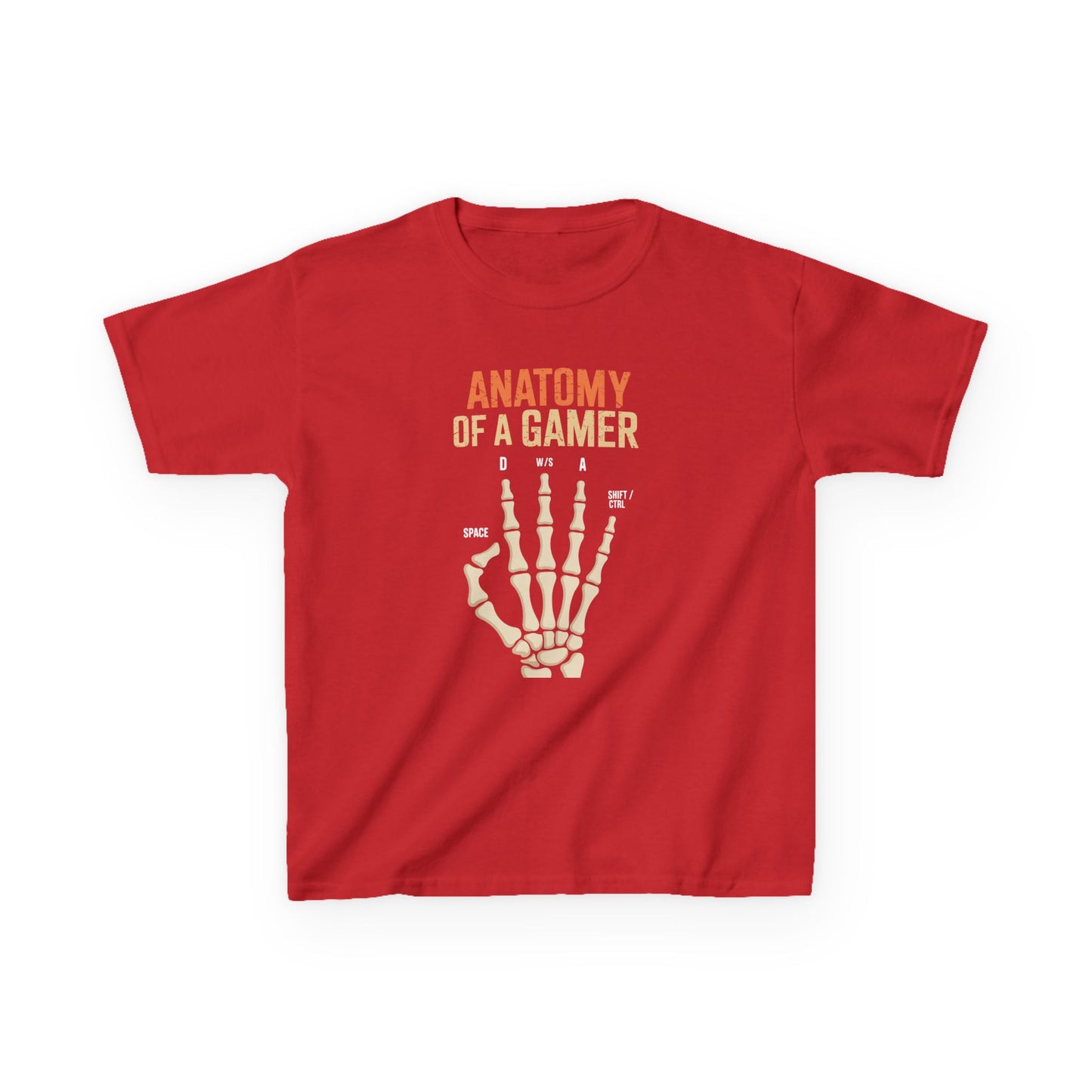 Funny Anatomy Of A Gamer Skeleton Hand Boys Kids Teens T-Shirt