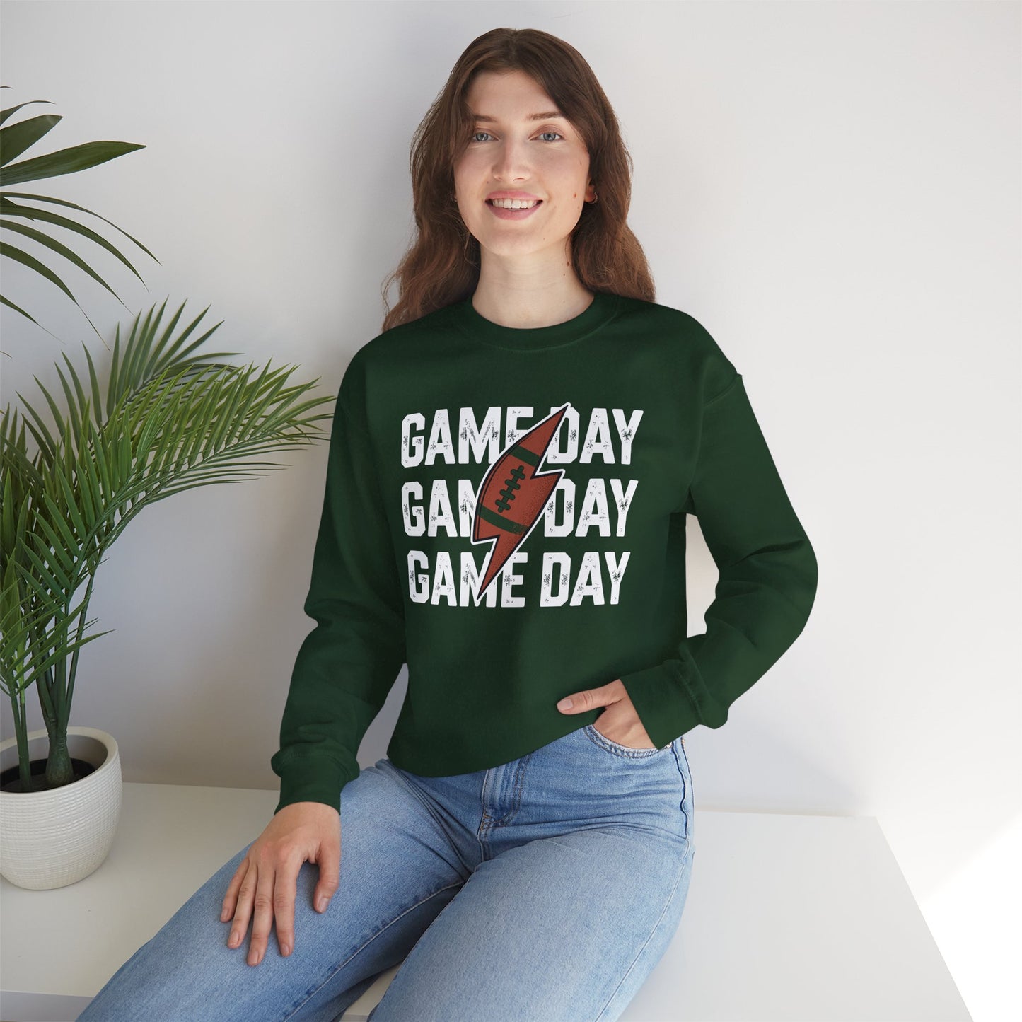 Vintage Game Day Football Lightning Bolt Funny Team Sport Sweatshirt