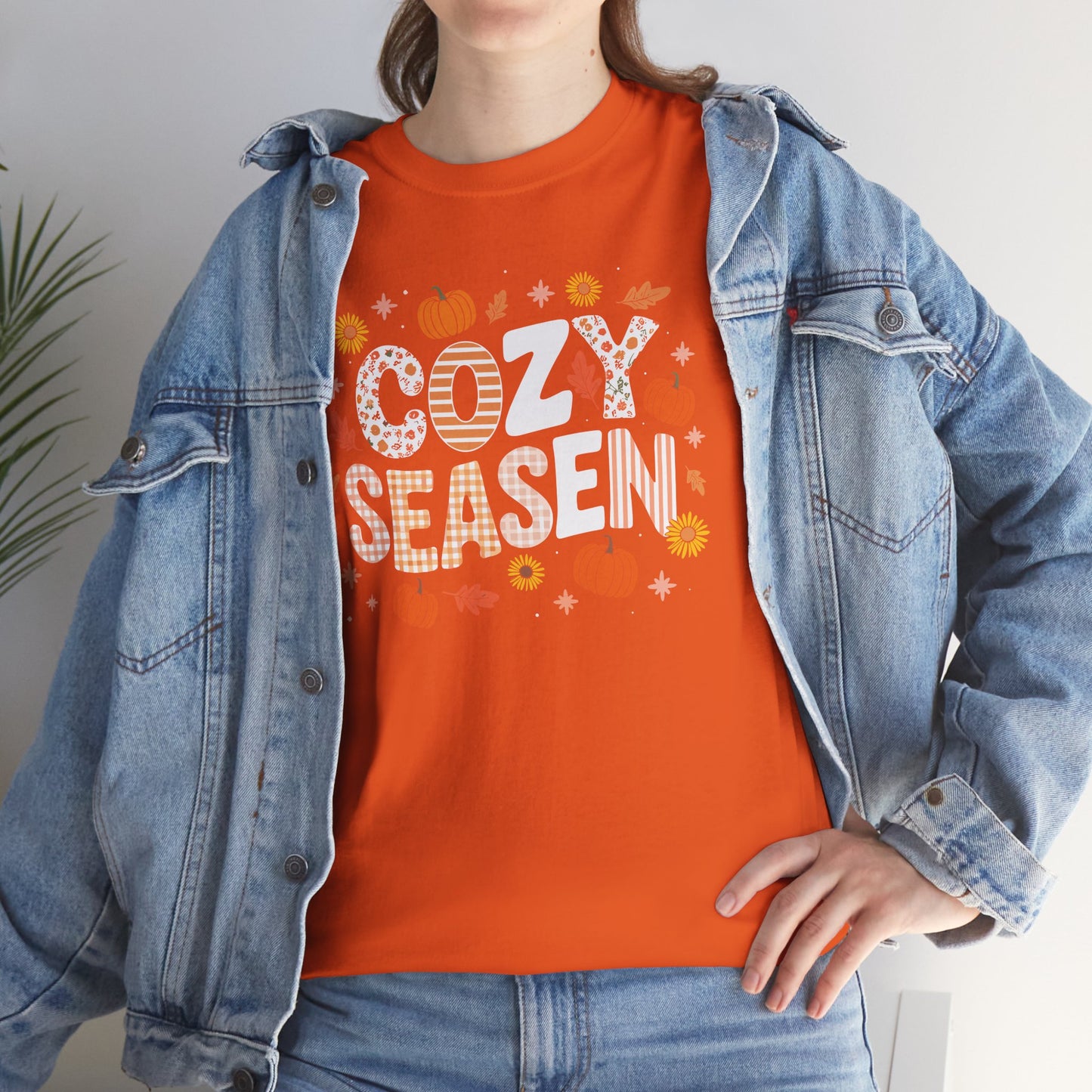 Cozy Season Autumn Fall Vibes Halloween Thanksgiving Pumpkin T-Shirt