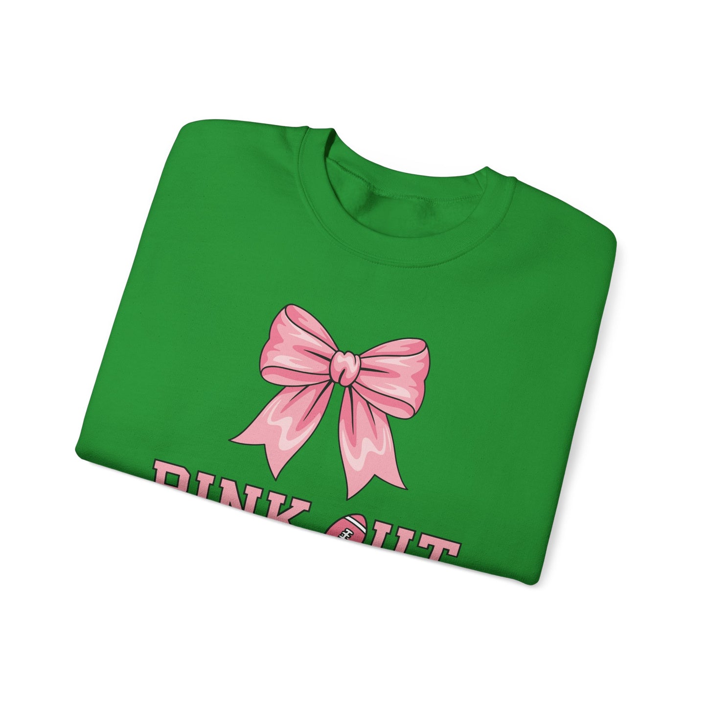 Pink Out Football Bow Preppy Breast Cancer Awareness Women Sweatshirt