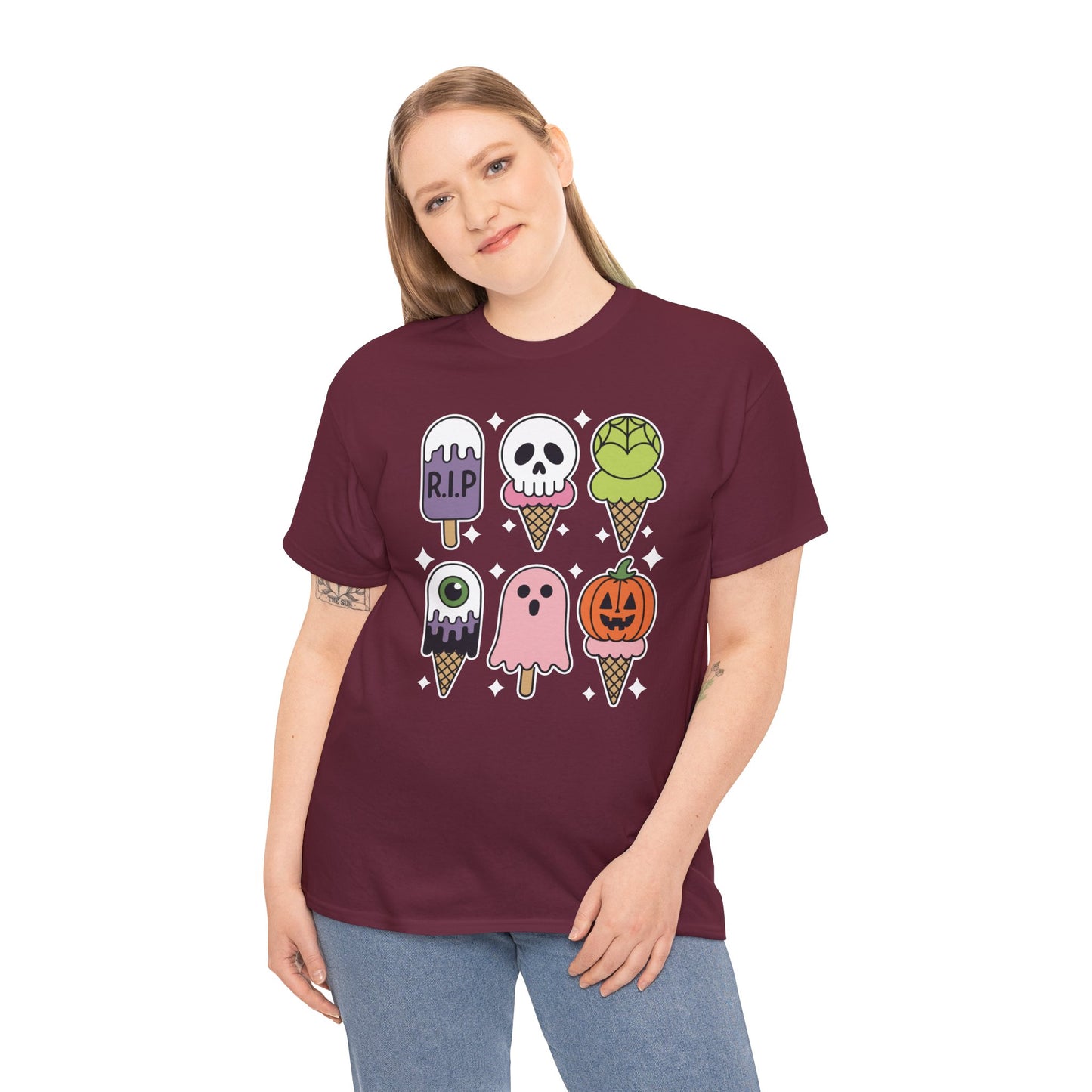 Horror Movie Summer Popsicle Halloween Ice Cream Summer-ween T-Shirt for Men Women