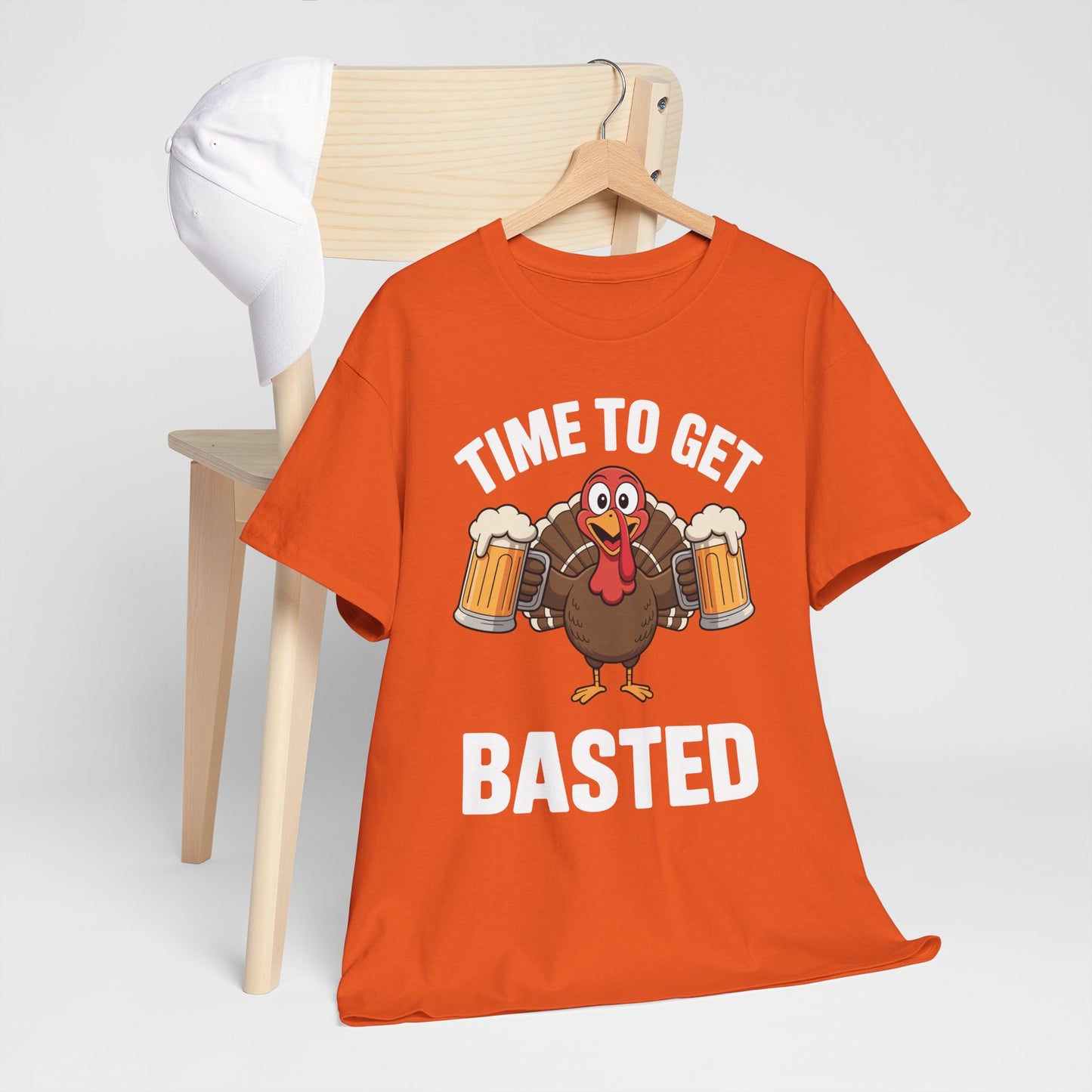 Time To Get Basted Funny Beer Thanksgiving Turkey Gift T-Shirt