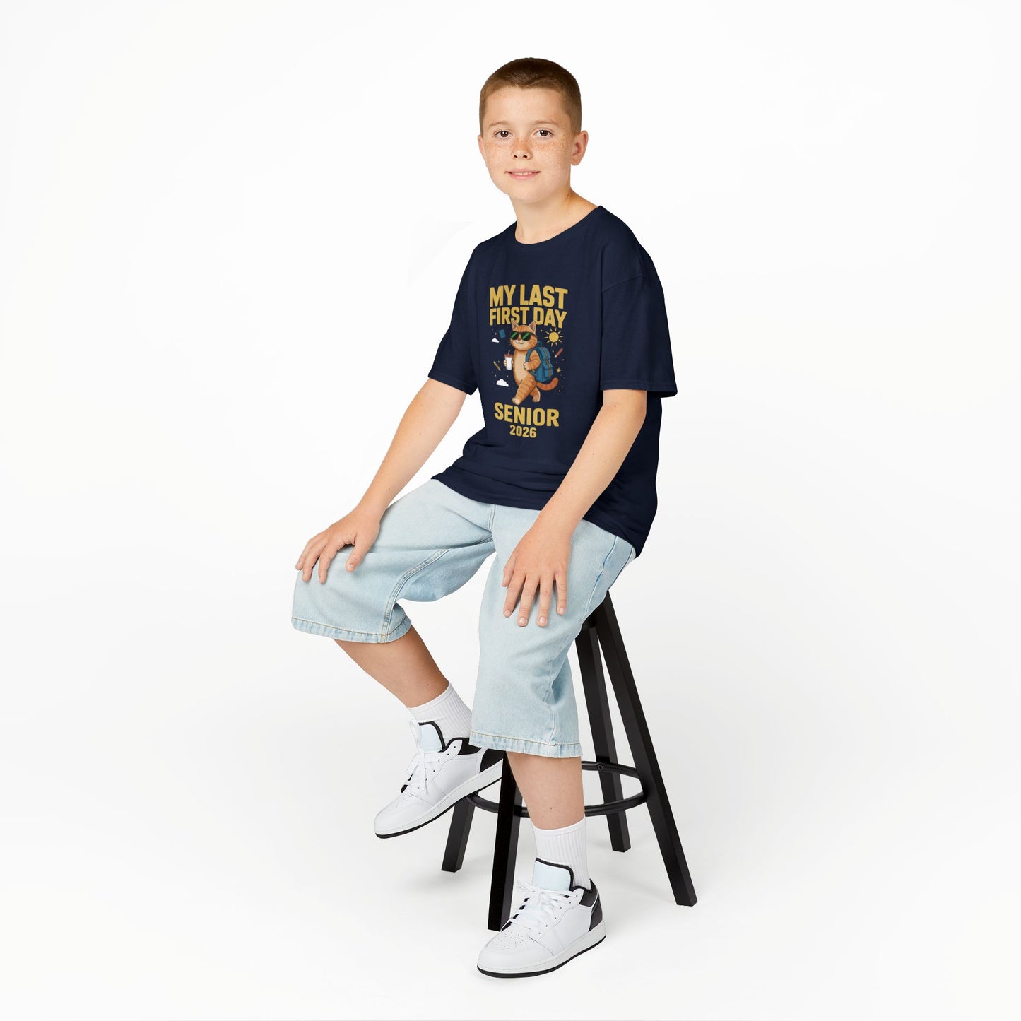 My Last First Day Senior 2026 Cat Back to School Cool Class T-Shirt