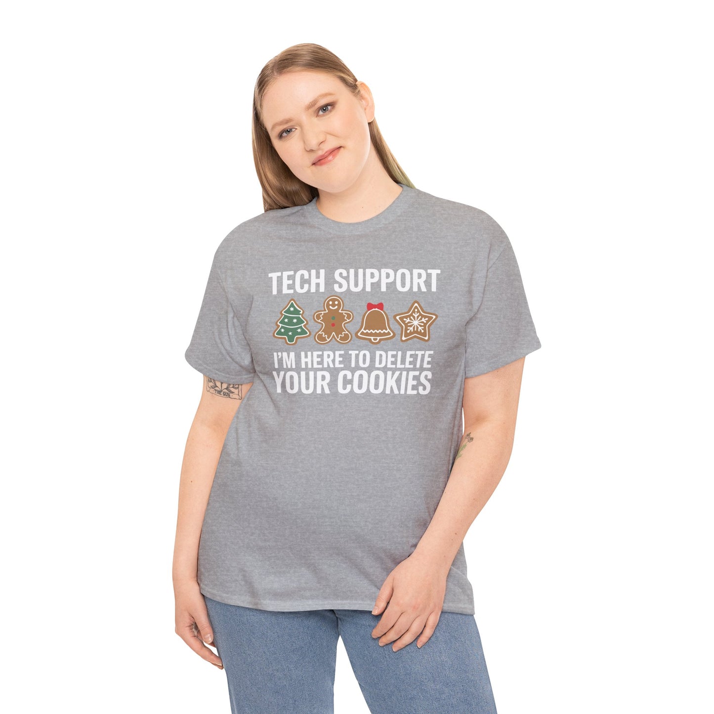 Christmas Tech Support Here To Delete Cookies Xmas Men Women T-Shirt