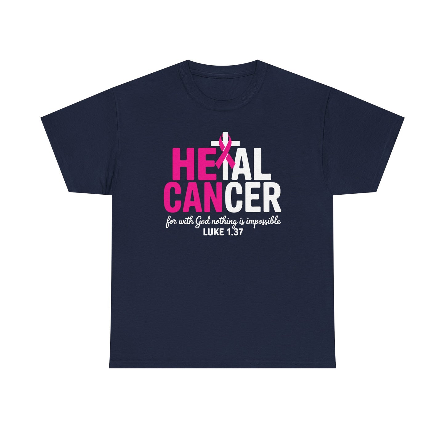 Heal Cancer Believe God Christian Breast Cancer Awareness T-Shirt