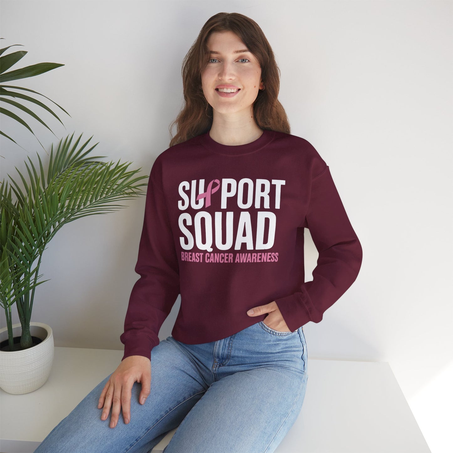 Breast Cancer Shirts Support Squad Breast Cancer Awareness Sweatshirt