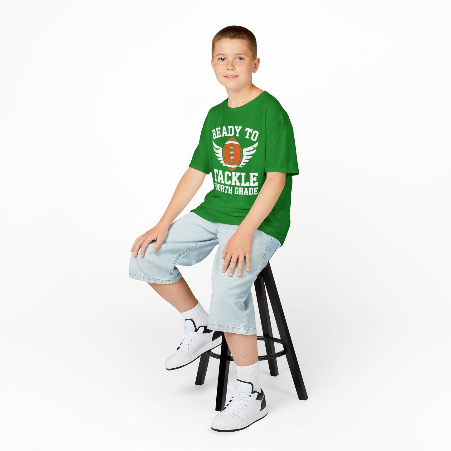 Ready To Tackle Fourth Grade Back To School Football T-Shirt