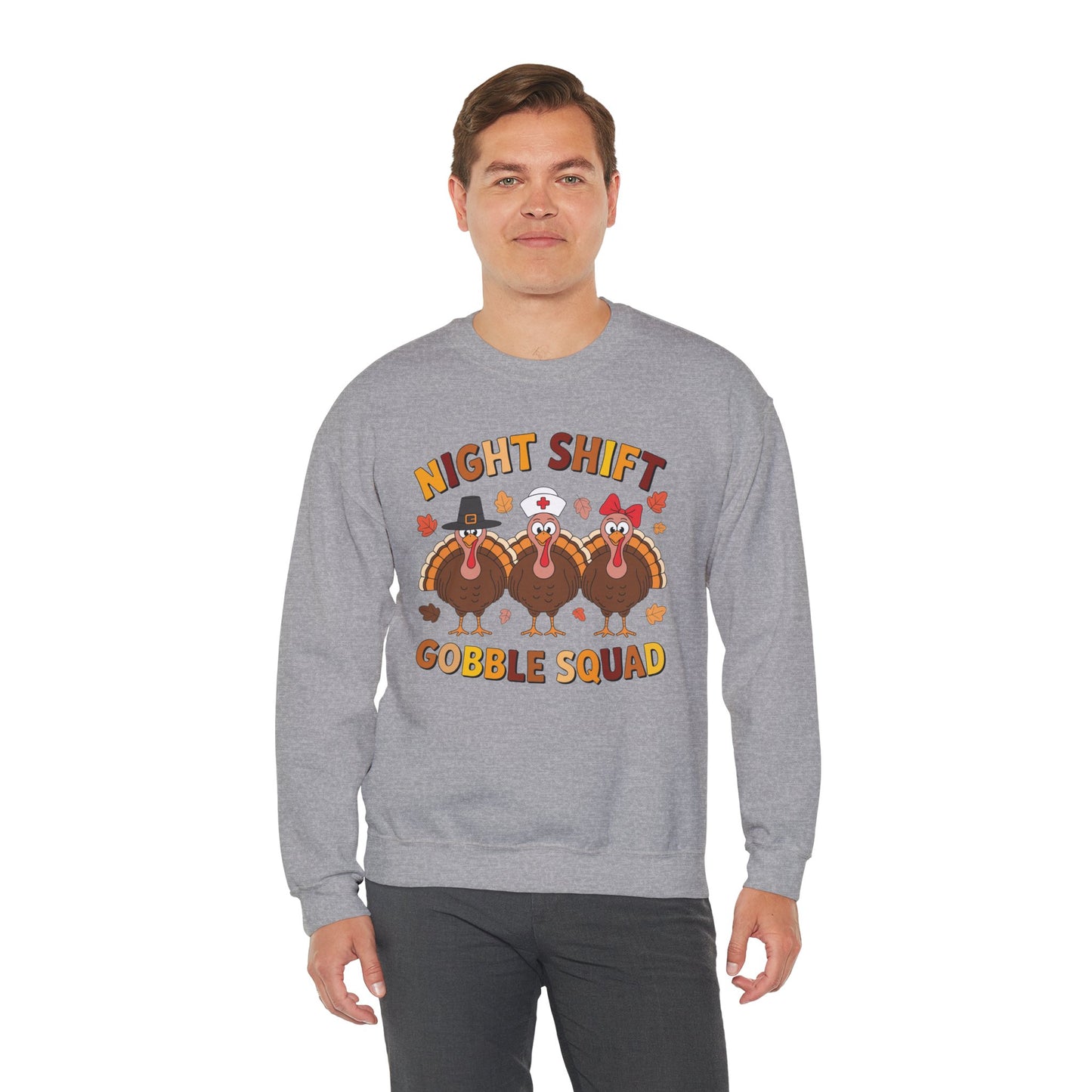 Night Shift Gobble Squad Night Worker Staff Thanksgiving Sweatshirt