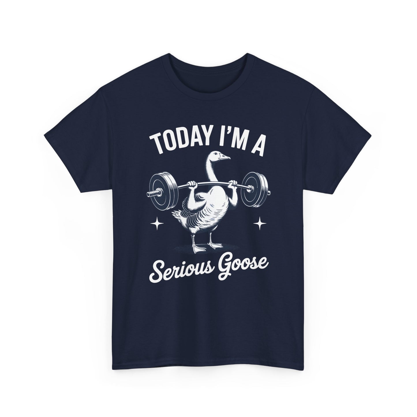 Funny Today I'm A Serious Goose Lifting Weights Gym Fitness T-Shirt