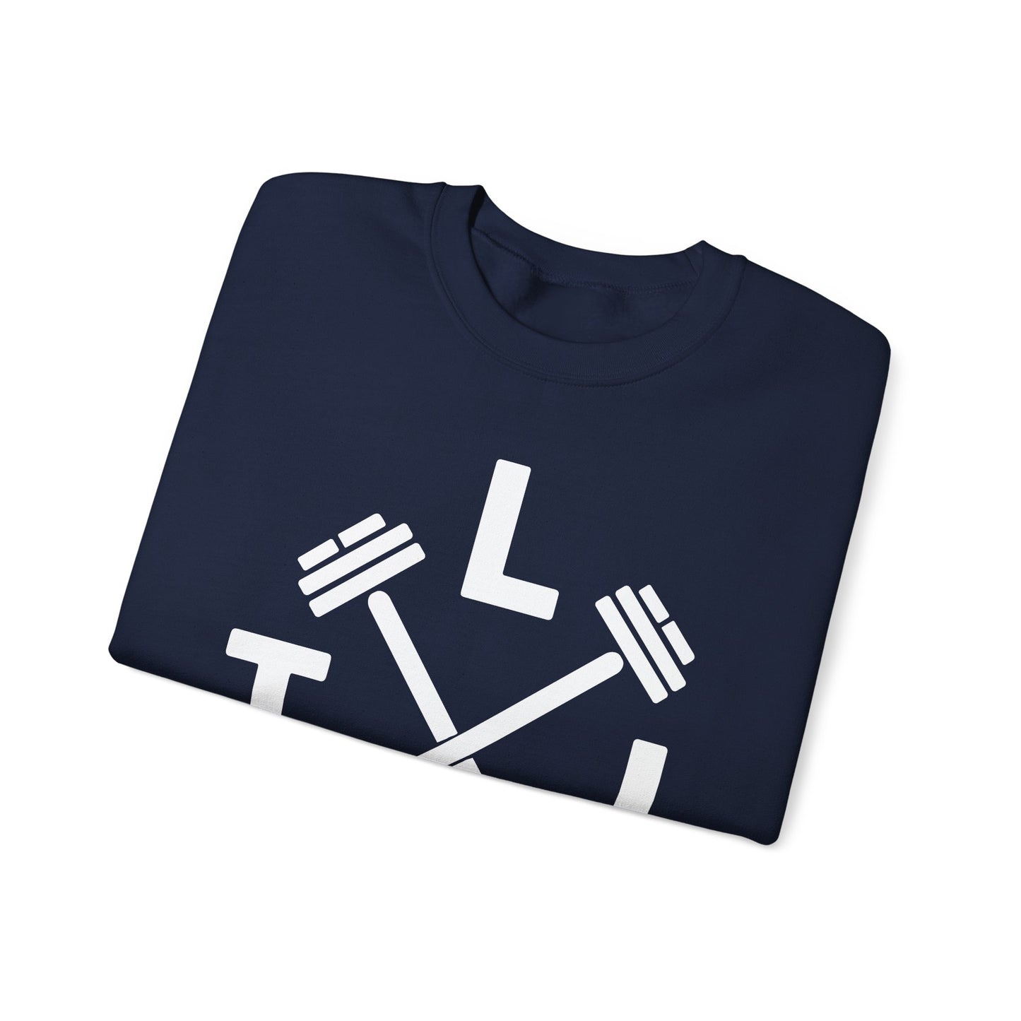 LIFT Weightlifting Fitness Barbells Crossed Circle Sweatshirt