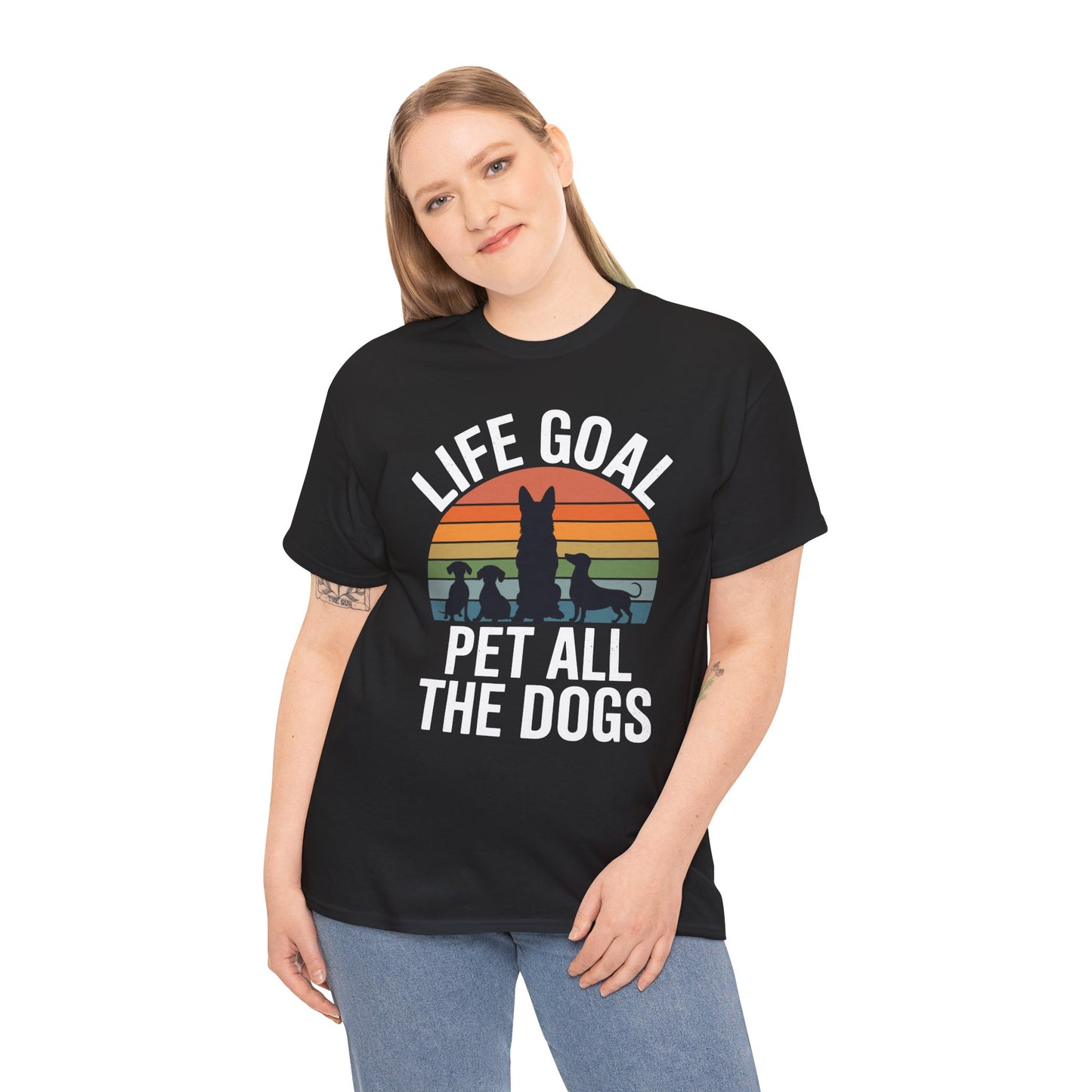 Life Goal Pet All The Dogs Funny Dog T-Shirt
