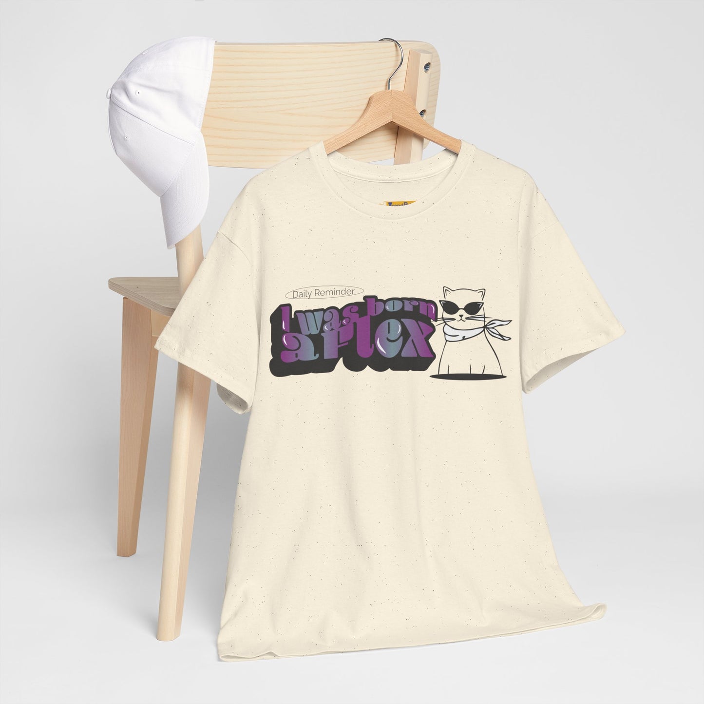I Was Born A Flex Funny Confidence Quote T-Shirt