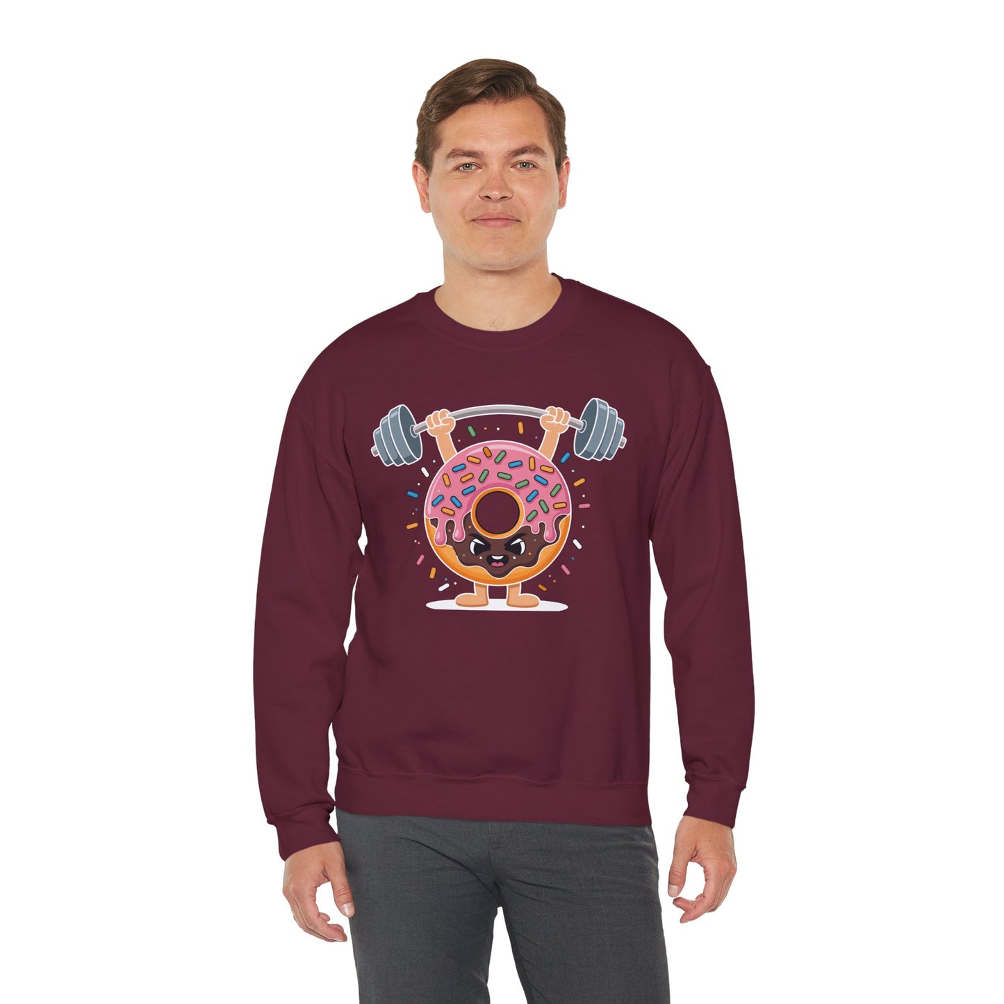 Funny Weightlifing Fitness Workout Gym Donut Lover Sweatshirt