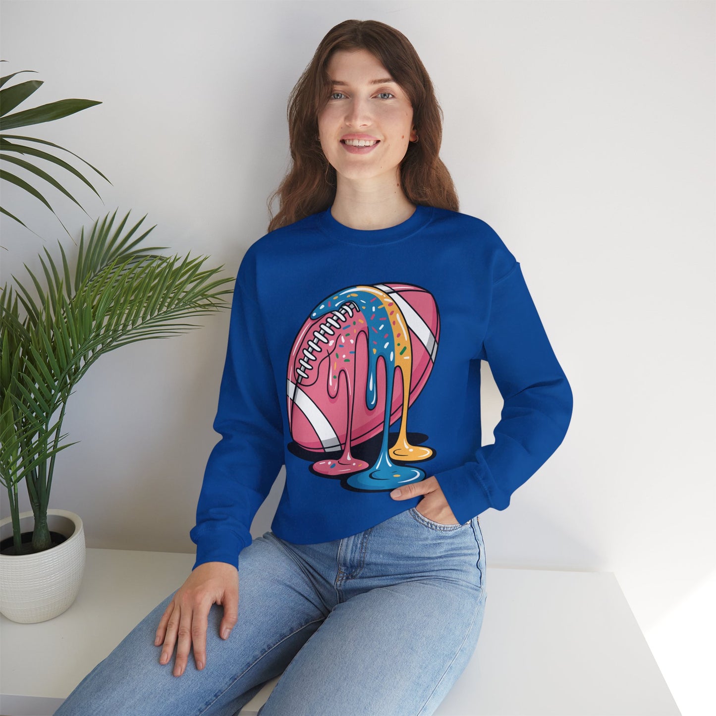 Football Drip For Lineman WR QB RB Ice Cream Sprinkles Sweatshirt