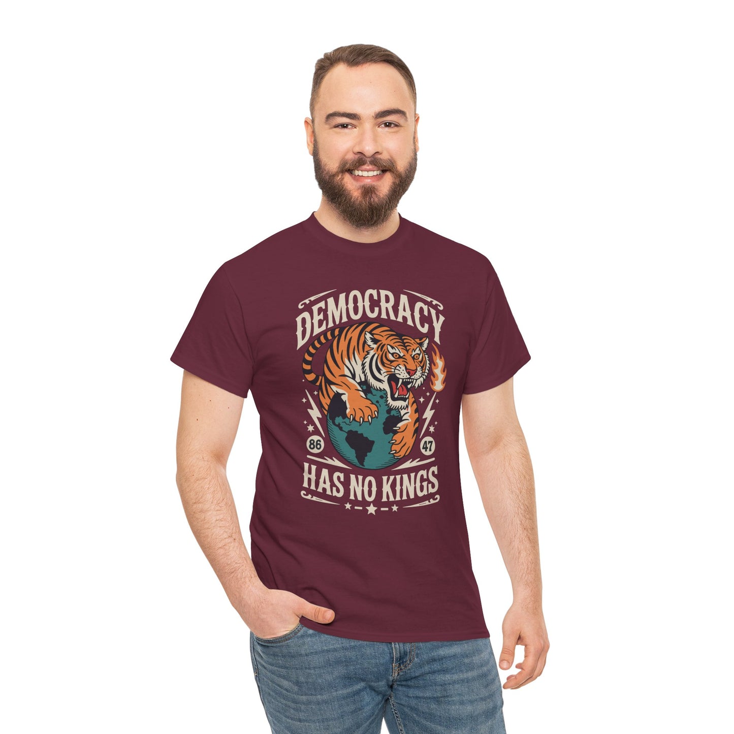 Democracy Has No King 8647 Anti Trump America Social Justice T-Shirt