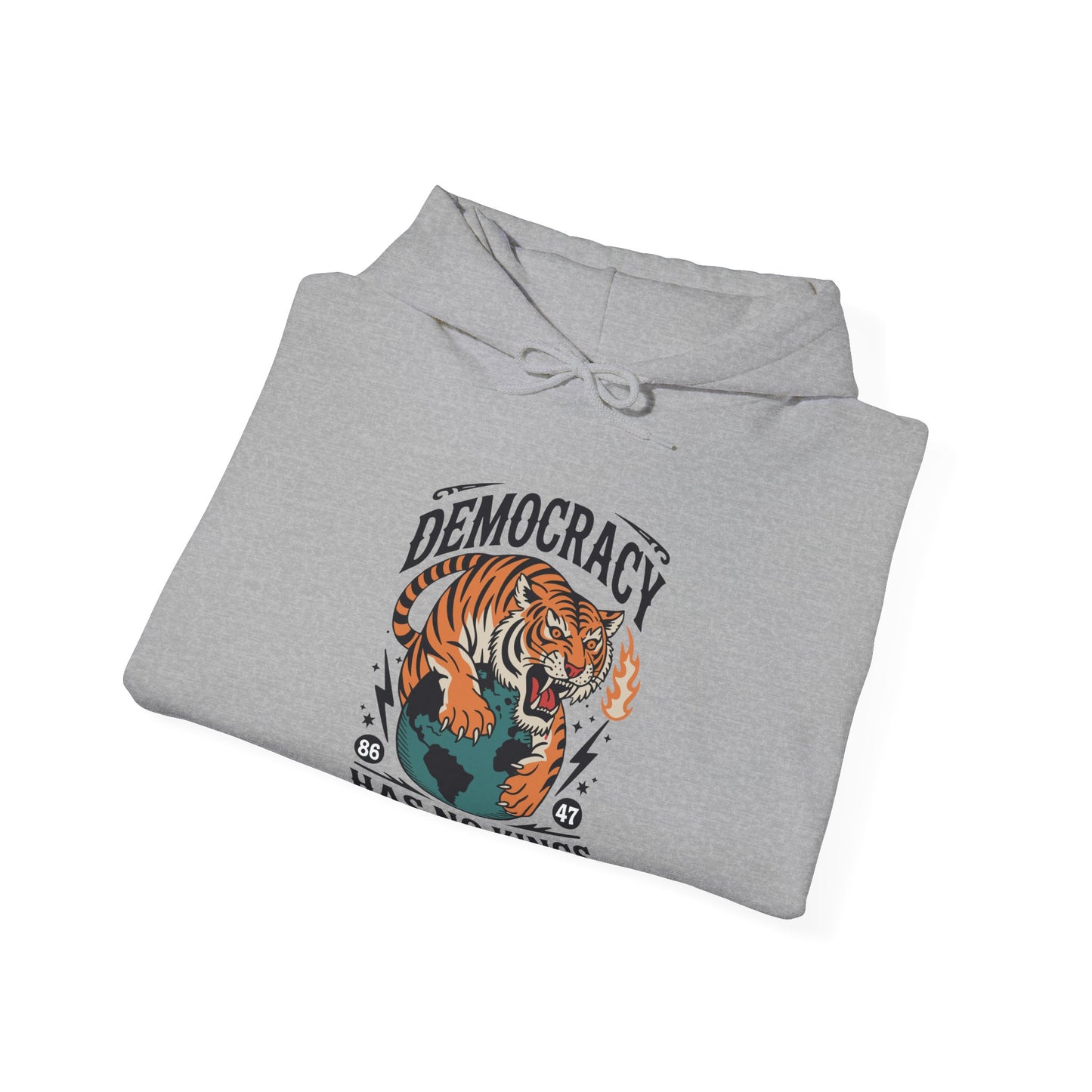 Democracy Has No King 8647 Anti Trump America Social Justice Hoodie