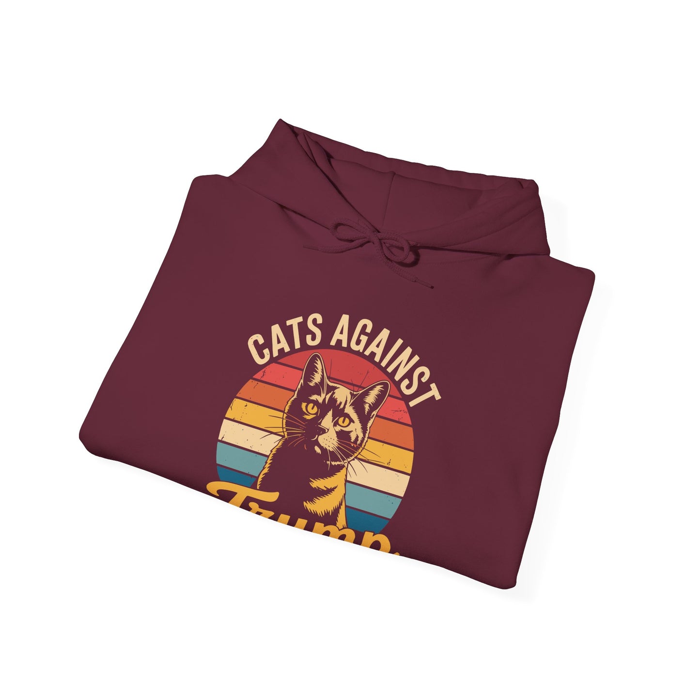 Cats Against Trump Funny Anti Trump Election Funny Cat Hoodie