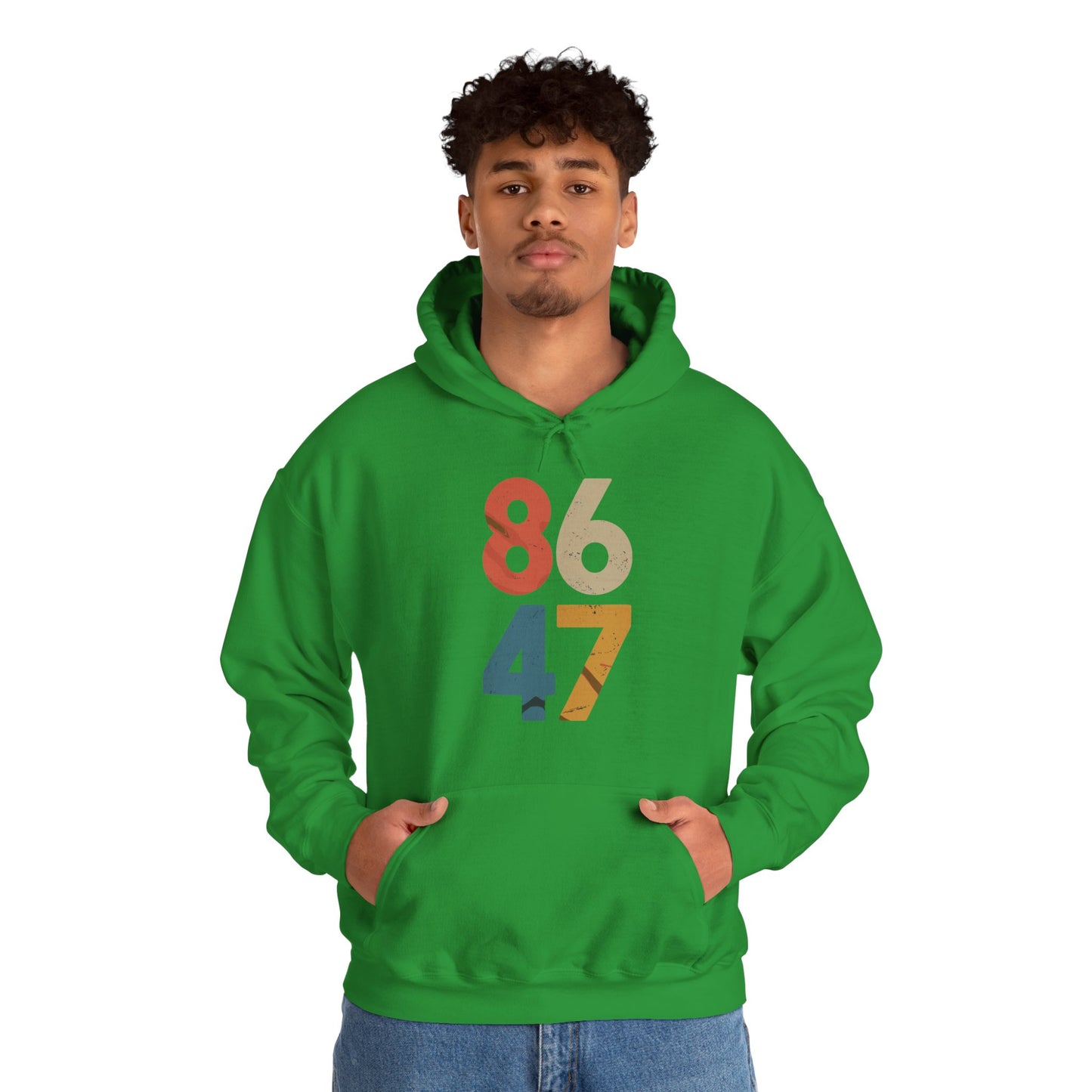 Classic Vintage 80s Style 86 47 Anti Trump Hoodie
