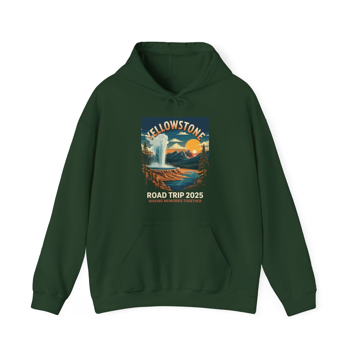 Yellowstone Family Road Trip 2025 National Park Outdoor Hoodie