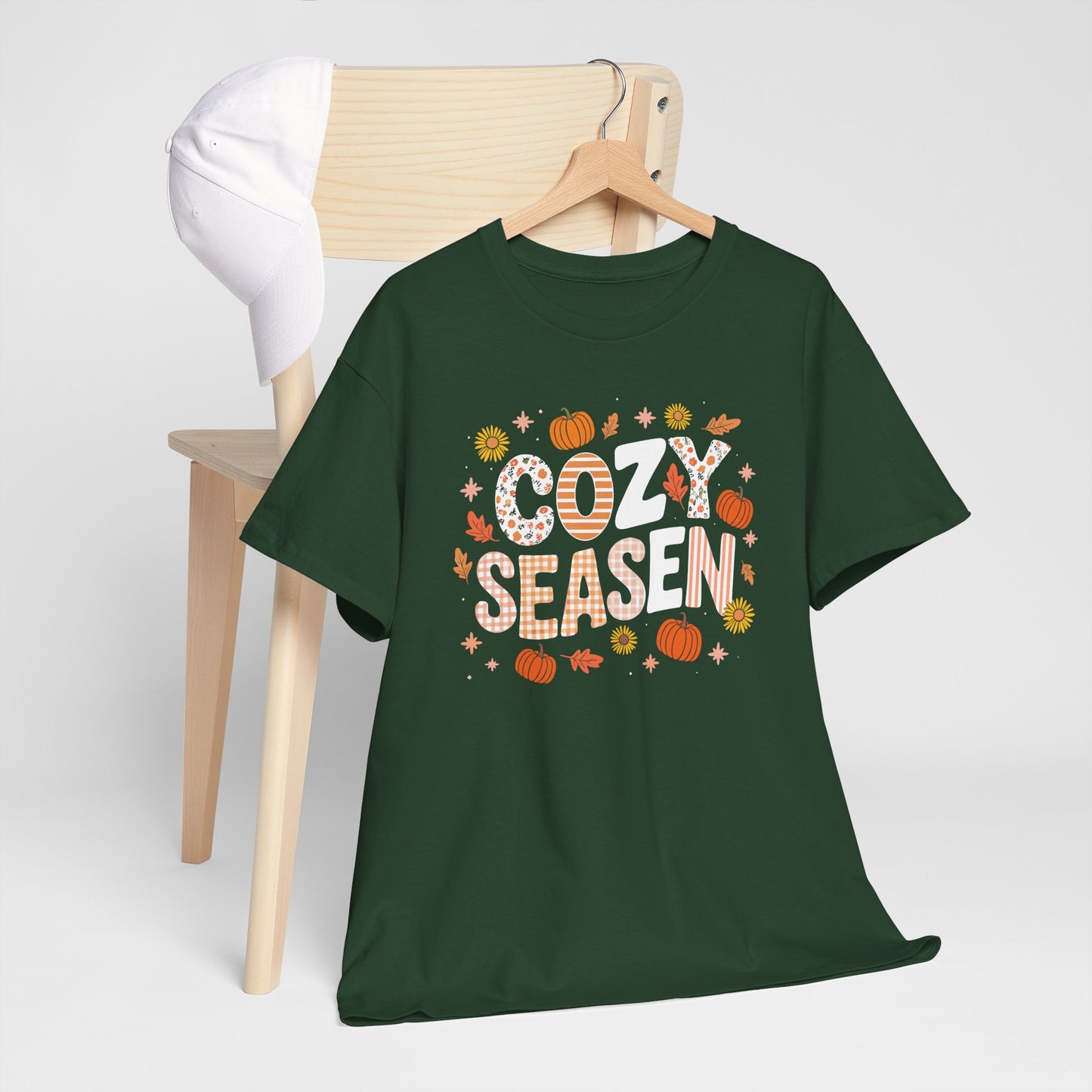 Cozy Season Autumn Fall Vibes Halloween Thanksgiving Pumpkin T-Shirt