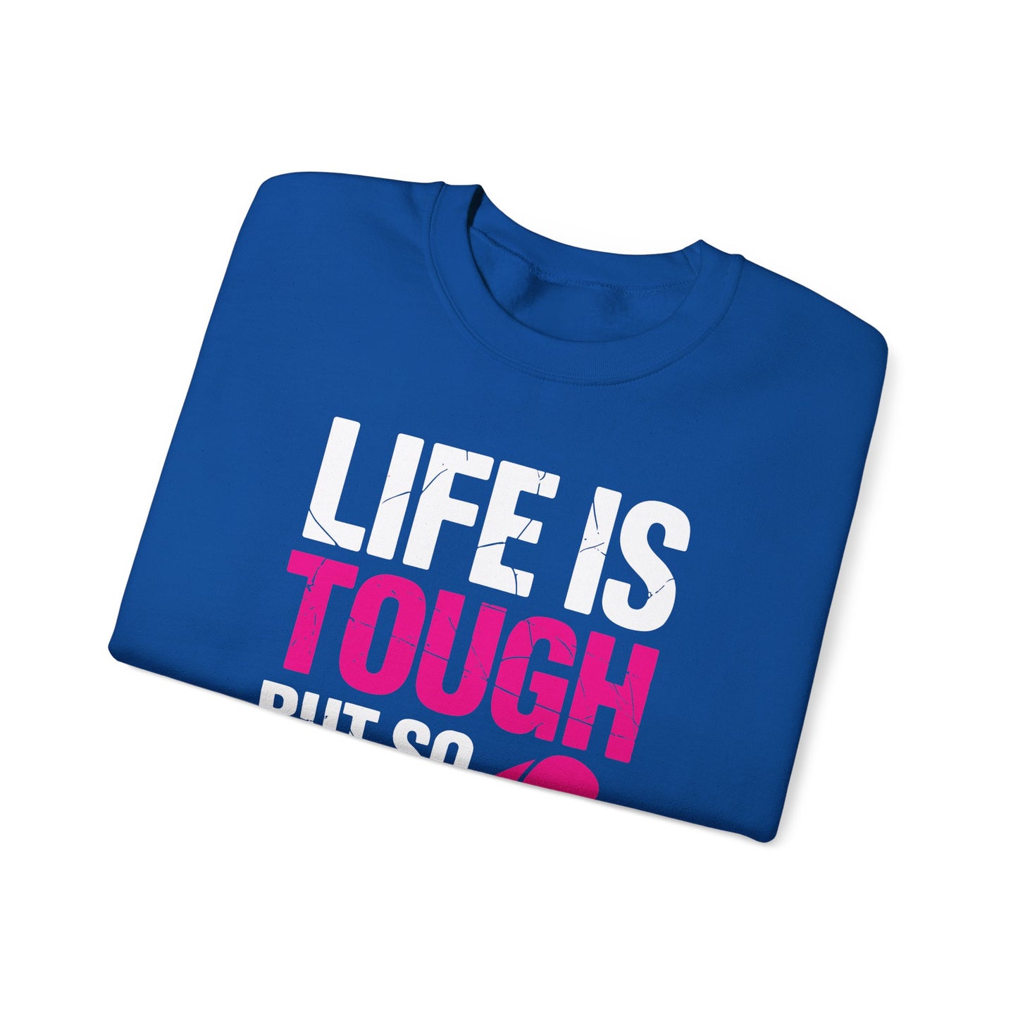 Life Is Tough But So Is My Wife Breast Cancer Awareness Gift Sweatshirt