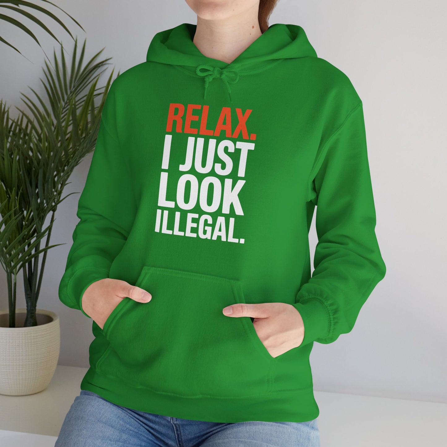 Funny Relax, I Just Look Illegal Sarcastic Hoodie
