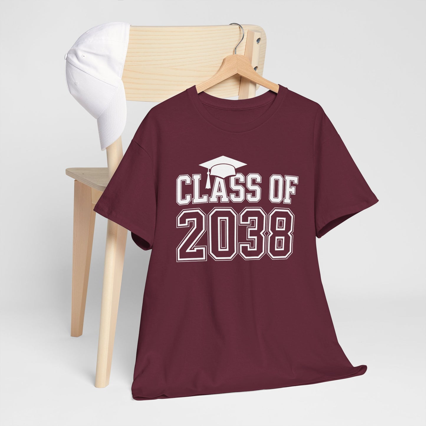 Class of 2038 Grow With Me Funny Kindergarten Back To School T-Shirt