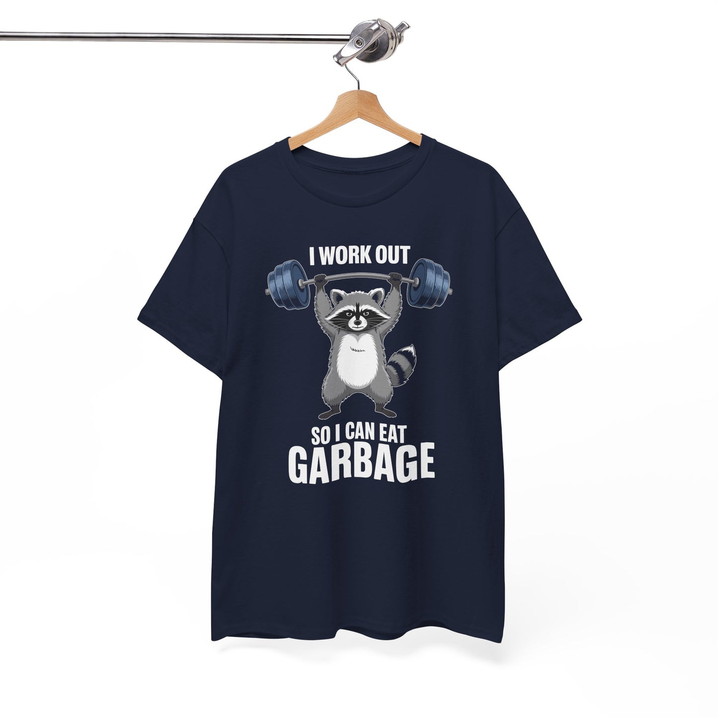 Raccoon Deadlift Bodybuilding Animal Funny Gym Fitness T-Shirt