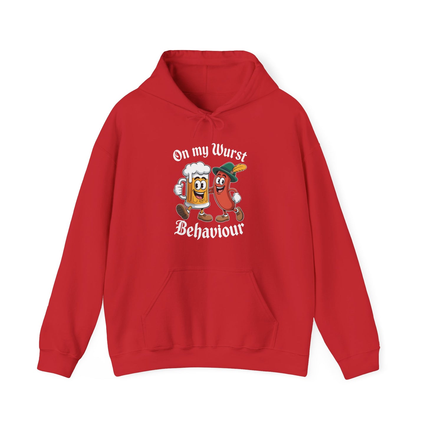 Oktoberfest On My Wurst Behaviour German Beer Sausage Adults Hoodie