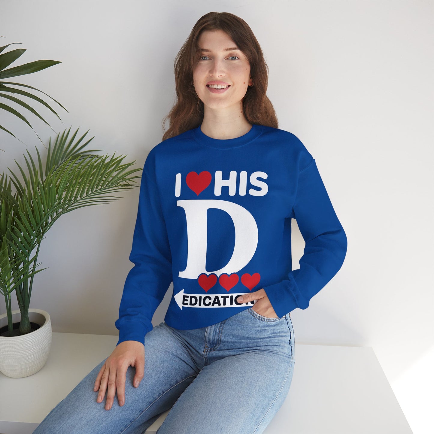 Funny Valentine's Day Couple Matching I Love His Dedication Sweatshirt
