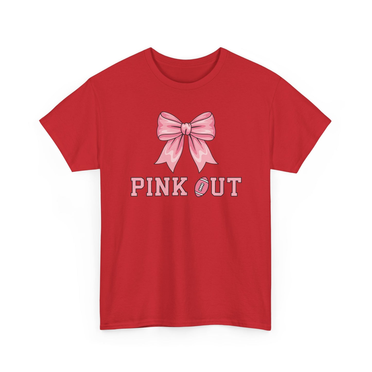 Pink Out Football Bow Preppy Breast Cancer Awareness Women T-Shirt