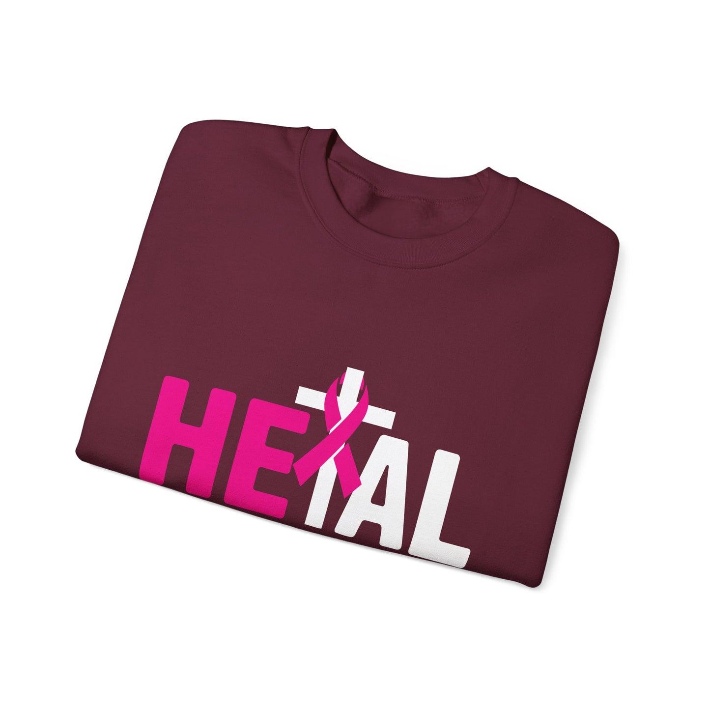 Heal Cancer Believe God Christian Breast Cancer Awareness Sweatshirt