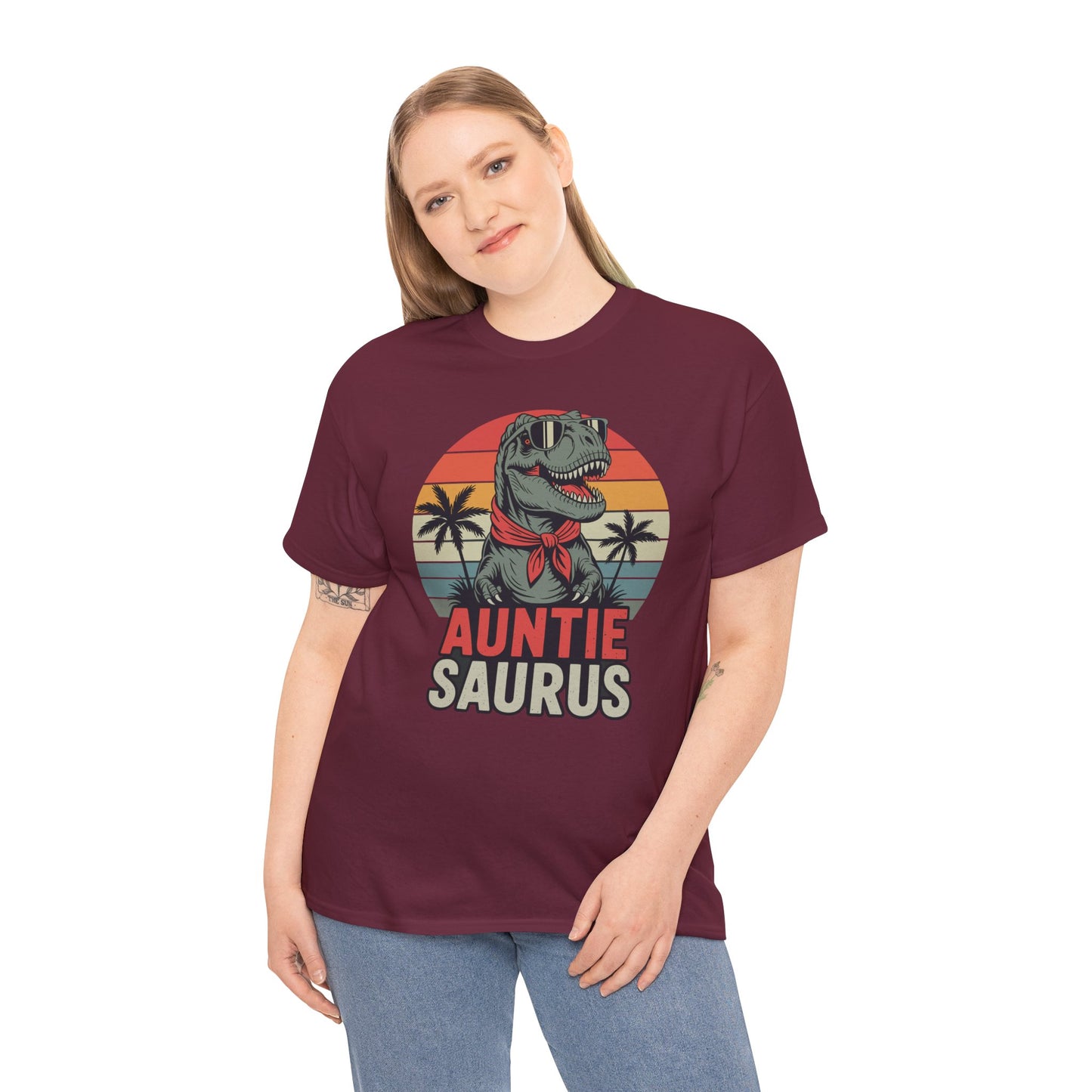 Auntiesaurus T Rex Dinosaur Auntie Saurus Family Matching T-Shirt