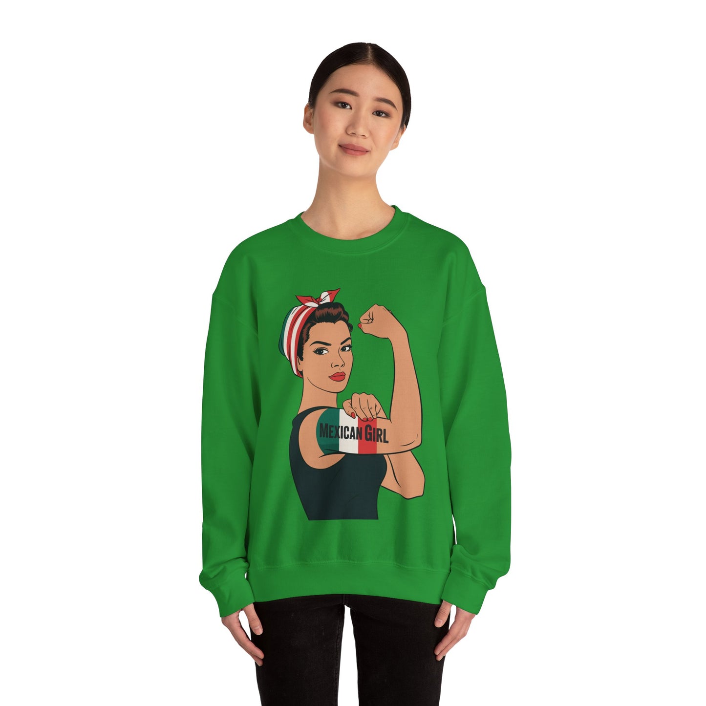 Mexican Girl Mujer Rosie Riveter Cinco De Mayo Fiesta Sweatshirt Women