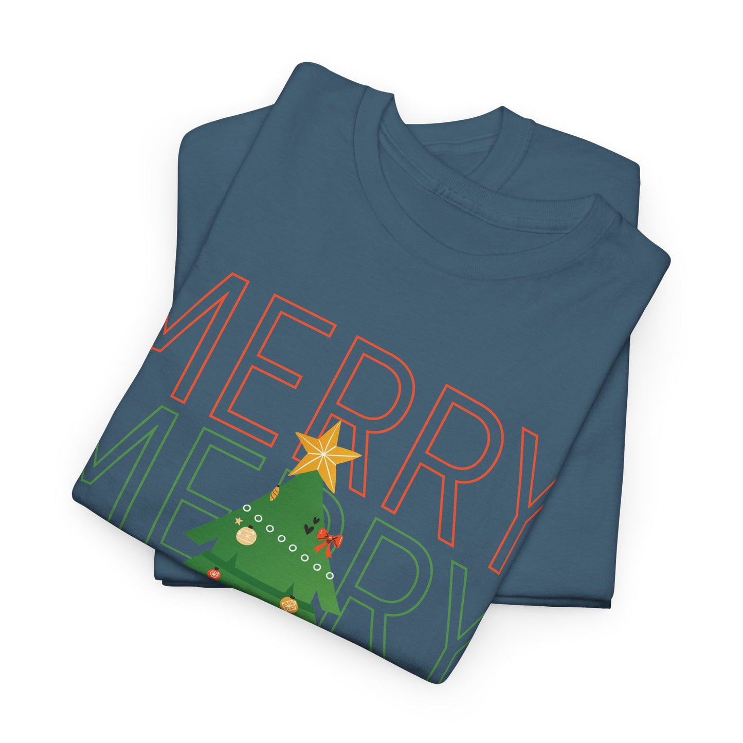 Merry and Bright Christmas Tee Cute Holiday Shirt for Men and Women