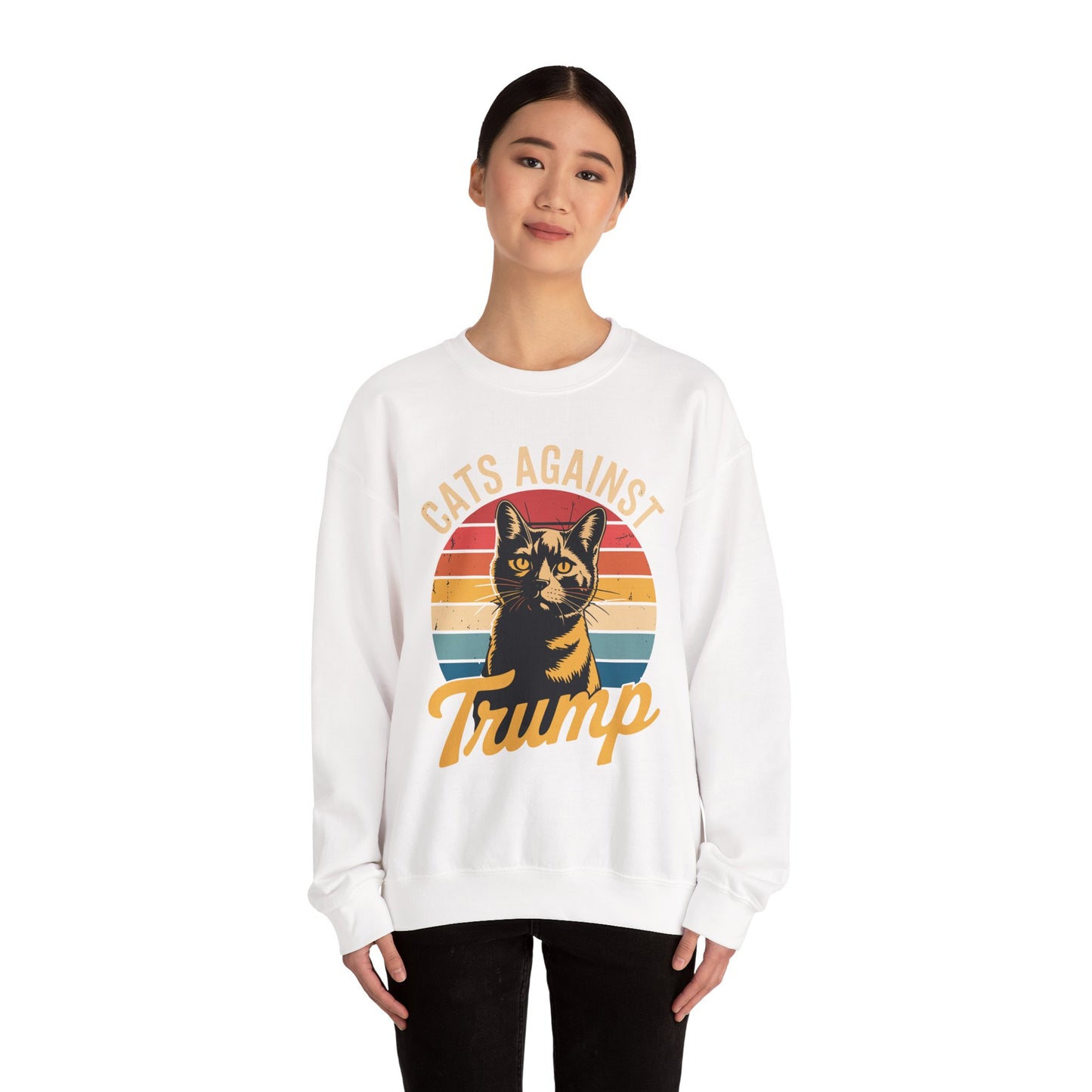 Cats Against Trump Funny Anti Trump Election Funny Cat Sweatshirt