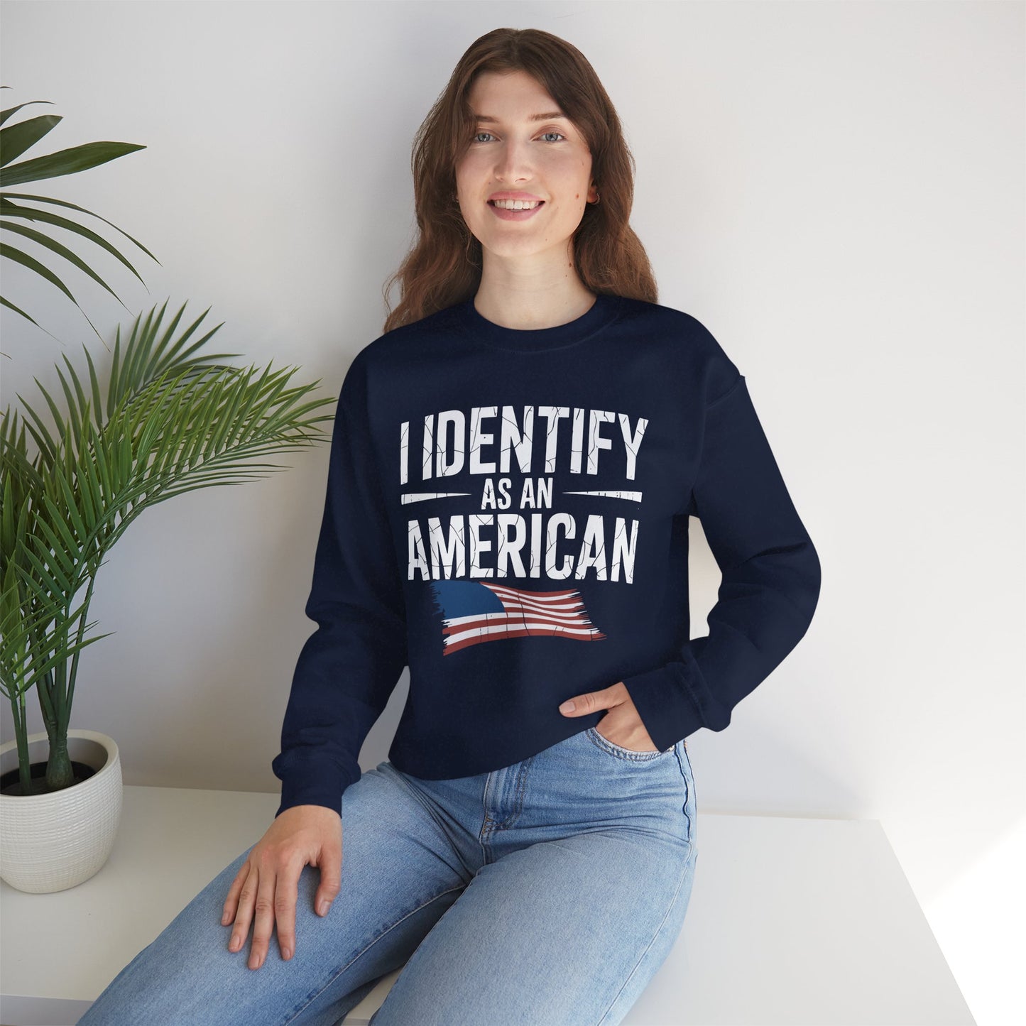 I Identify as an American No Identity Politics USA Sweatshirt