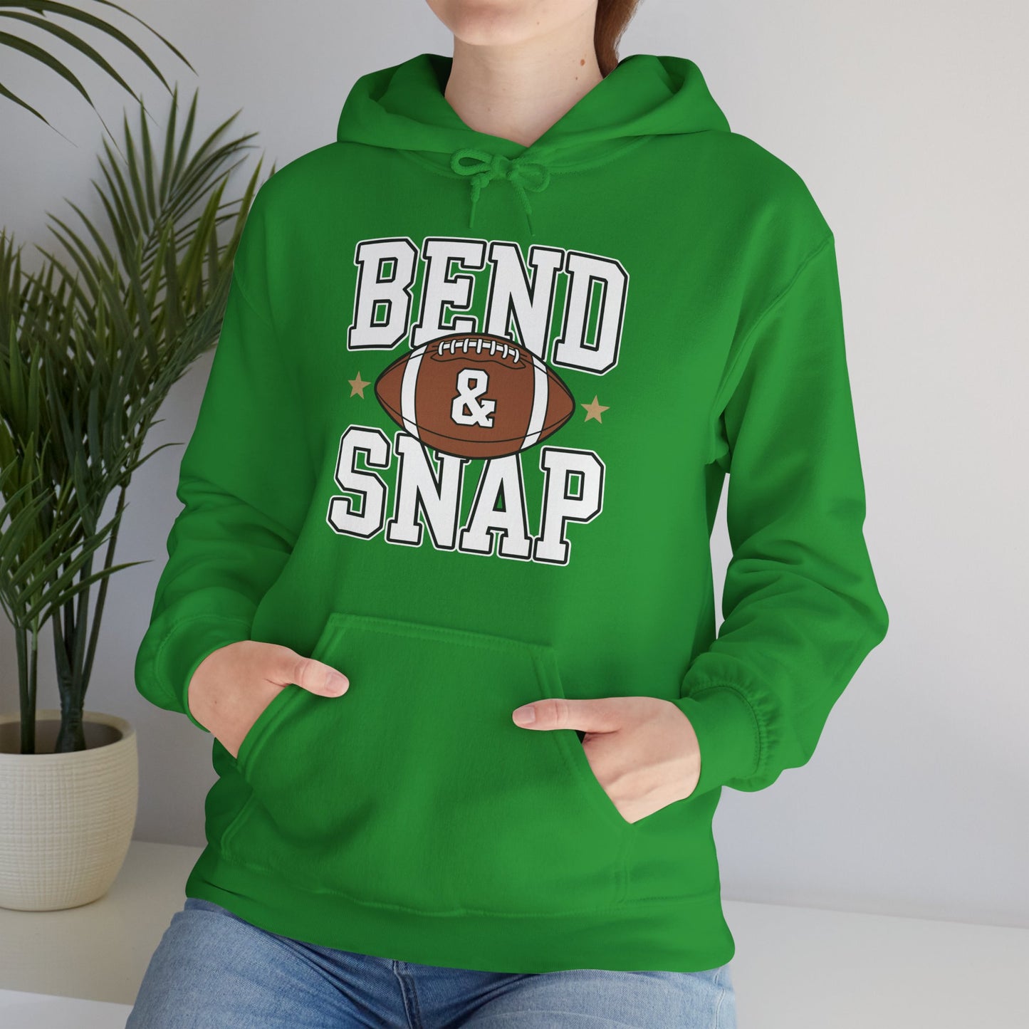 Funny Game Day Touchdown Season Cute Bend and Snap Football Hoodie
