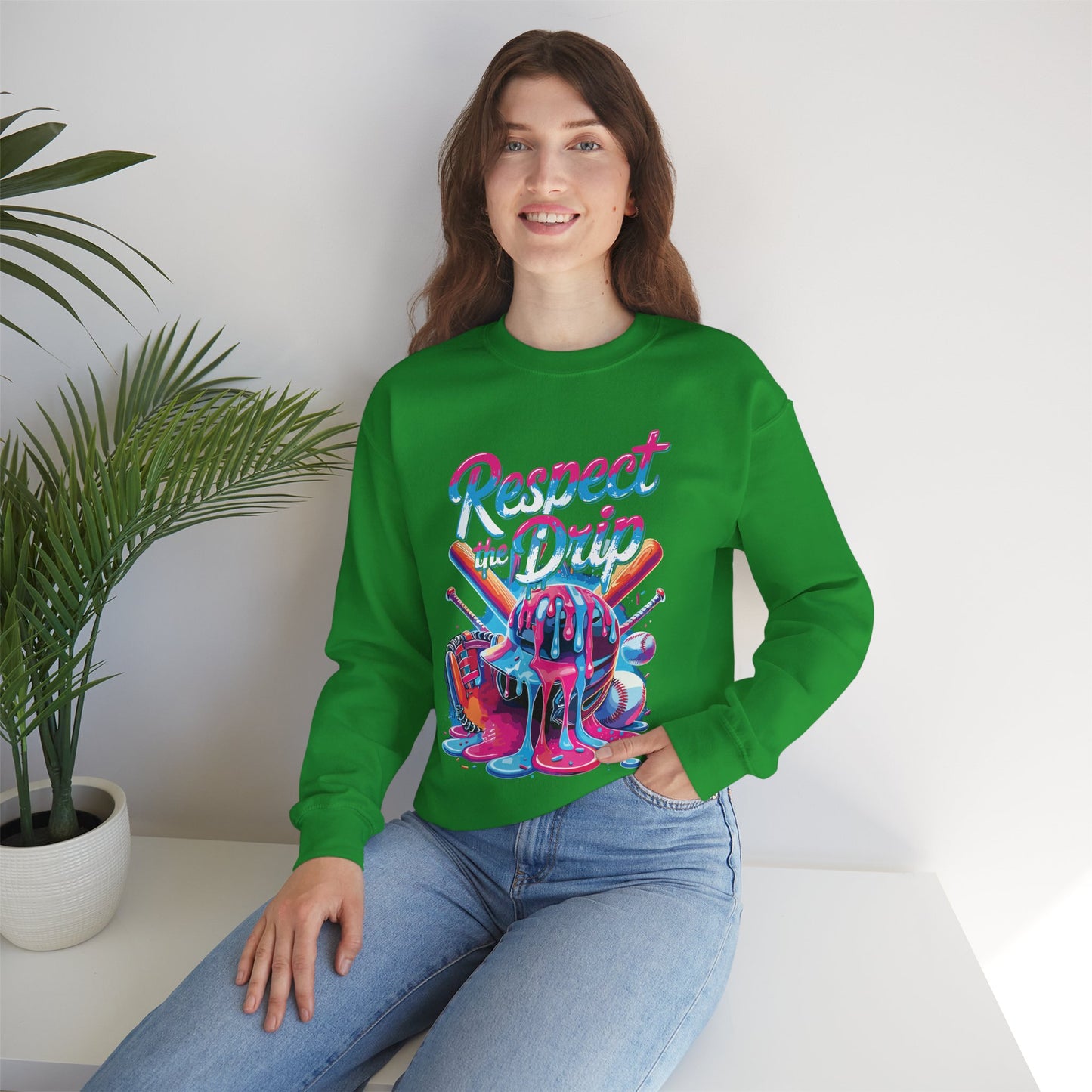 Baseball Drip For Boys Ice Cream Respect The Drip Baseball Sweatshirt