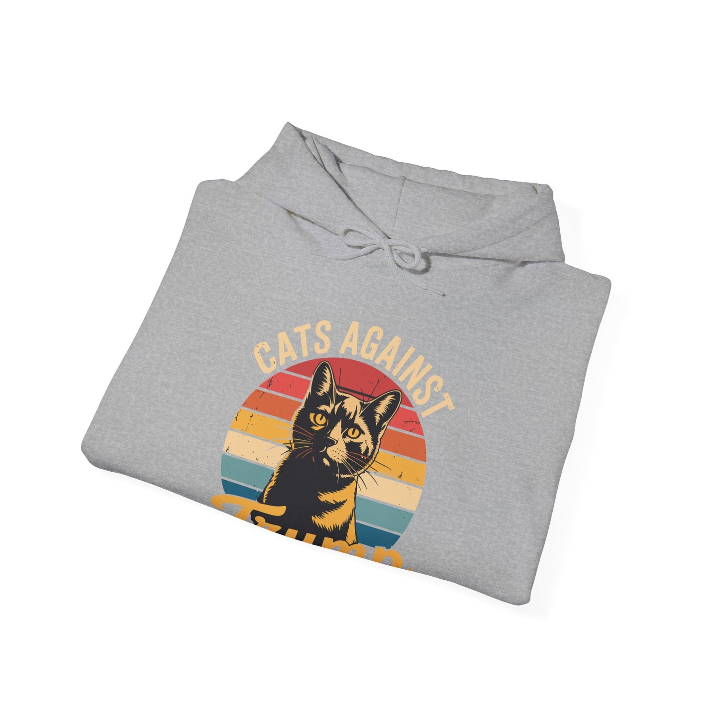 Cats Against Trump Funny Anti Trump Election Funny Cat Hoodie