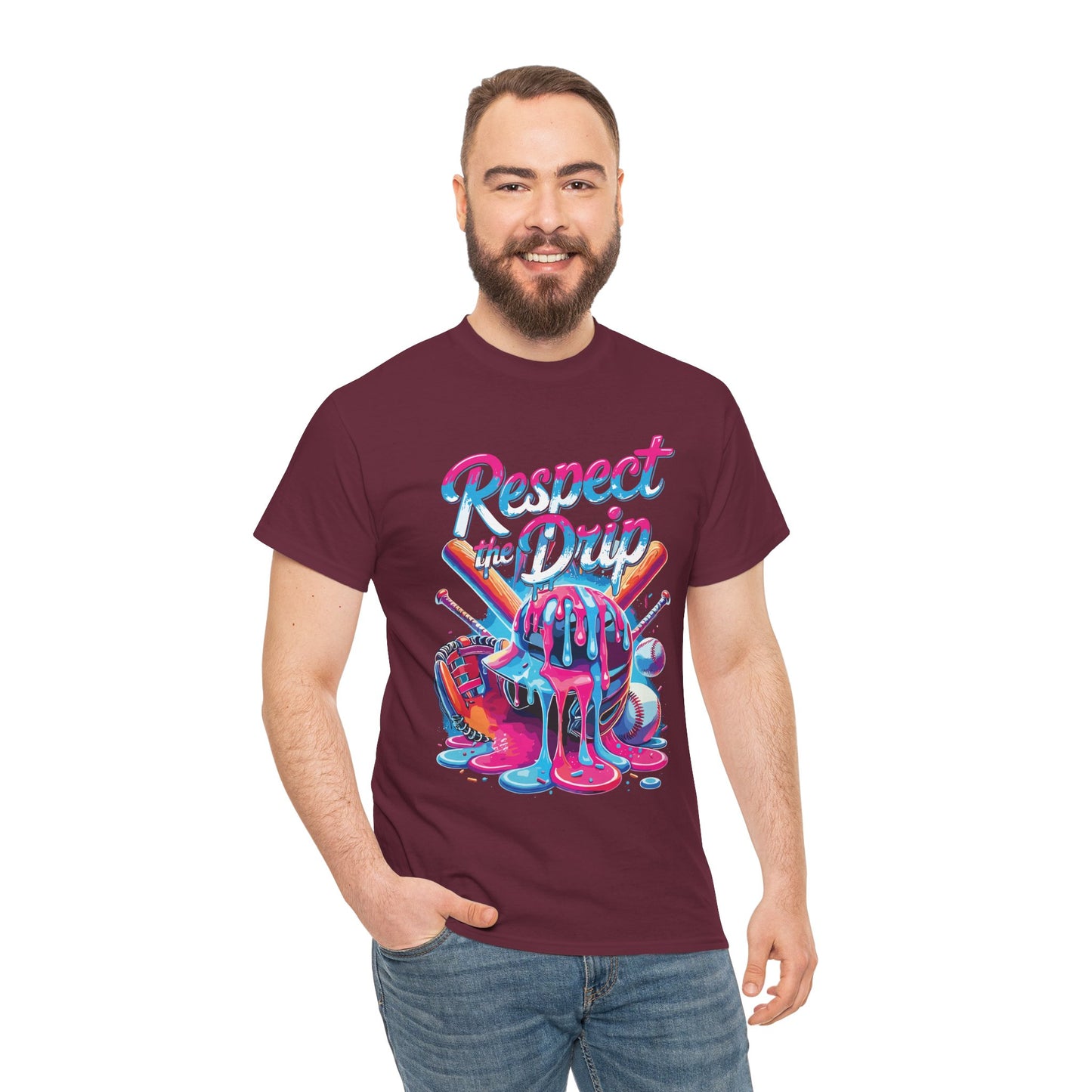 Baseball Drip For Boys Ice Cream Respect The Drip Baseball T-Shirt