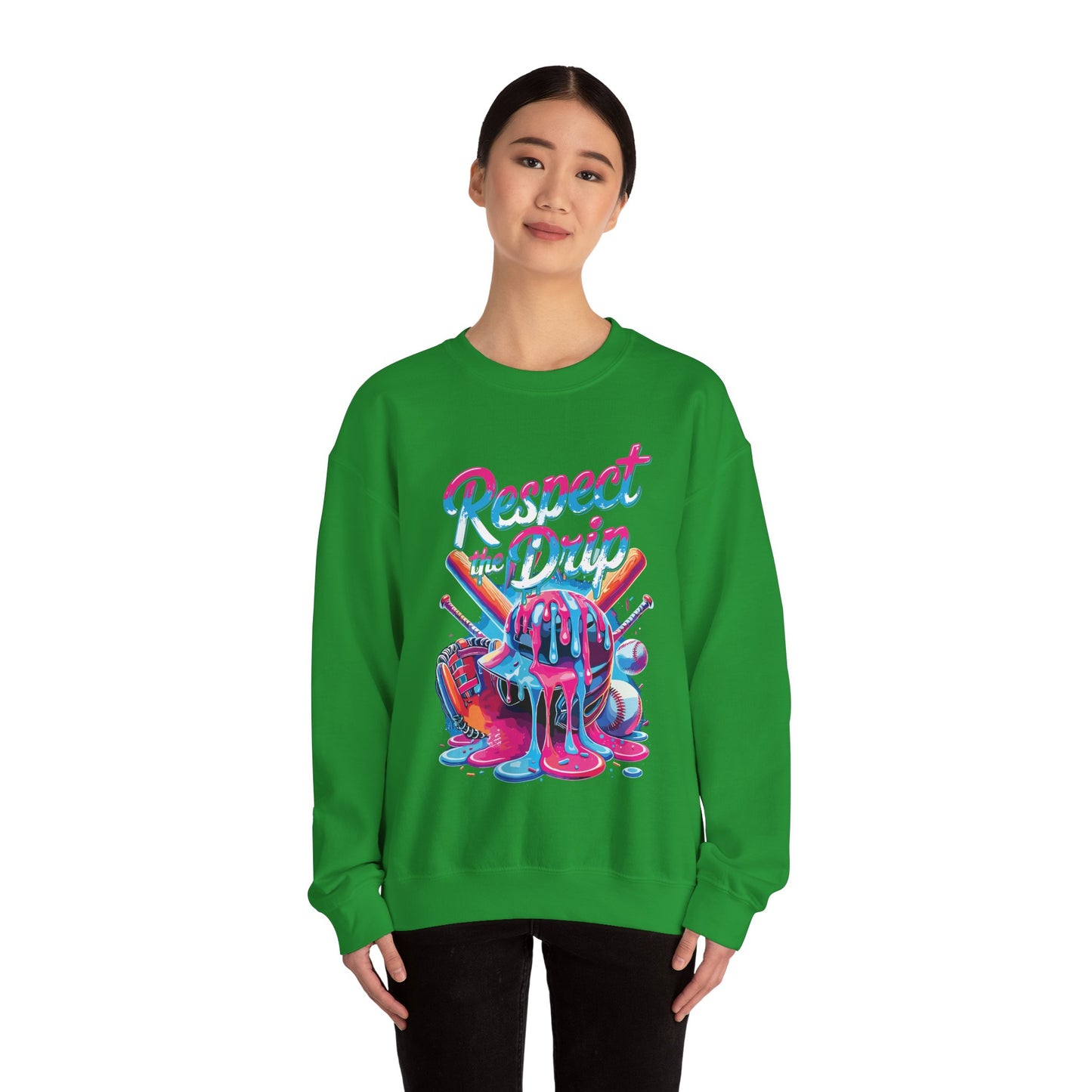 Baseball Drip For Boys Ice Cream Respect The Drip Baseball Sweatshirt