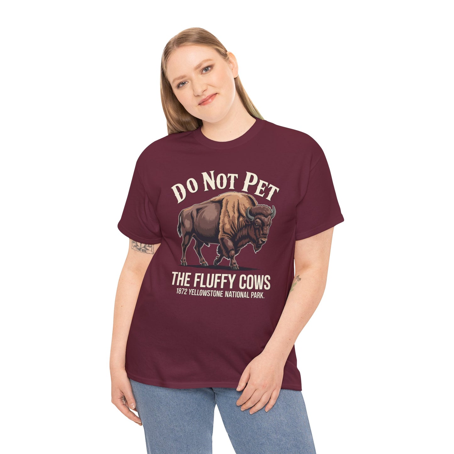 Do Not Pet The Fluffy Cows Yellowstone National Park T-Shirt
