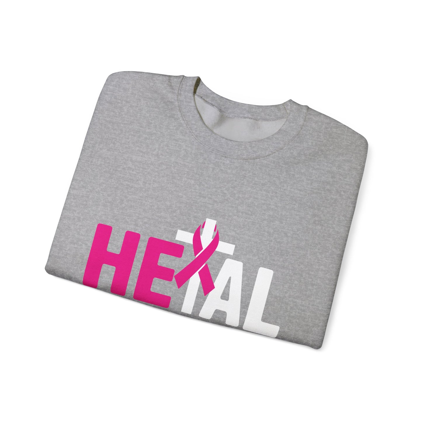 Heal Cancer Believe God Christian Breast Cancer Awareness Sweatshirt