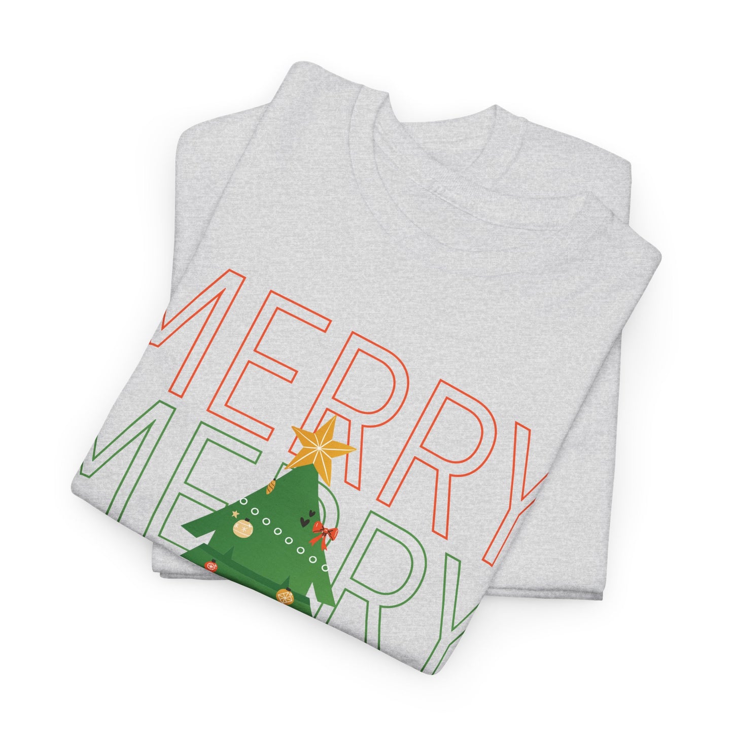 Merry and Bright Christmas Tee Cute Holiday Shirt for Men and Women