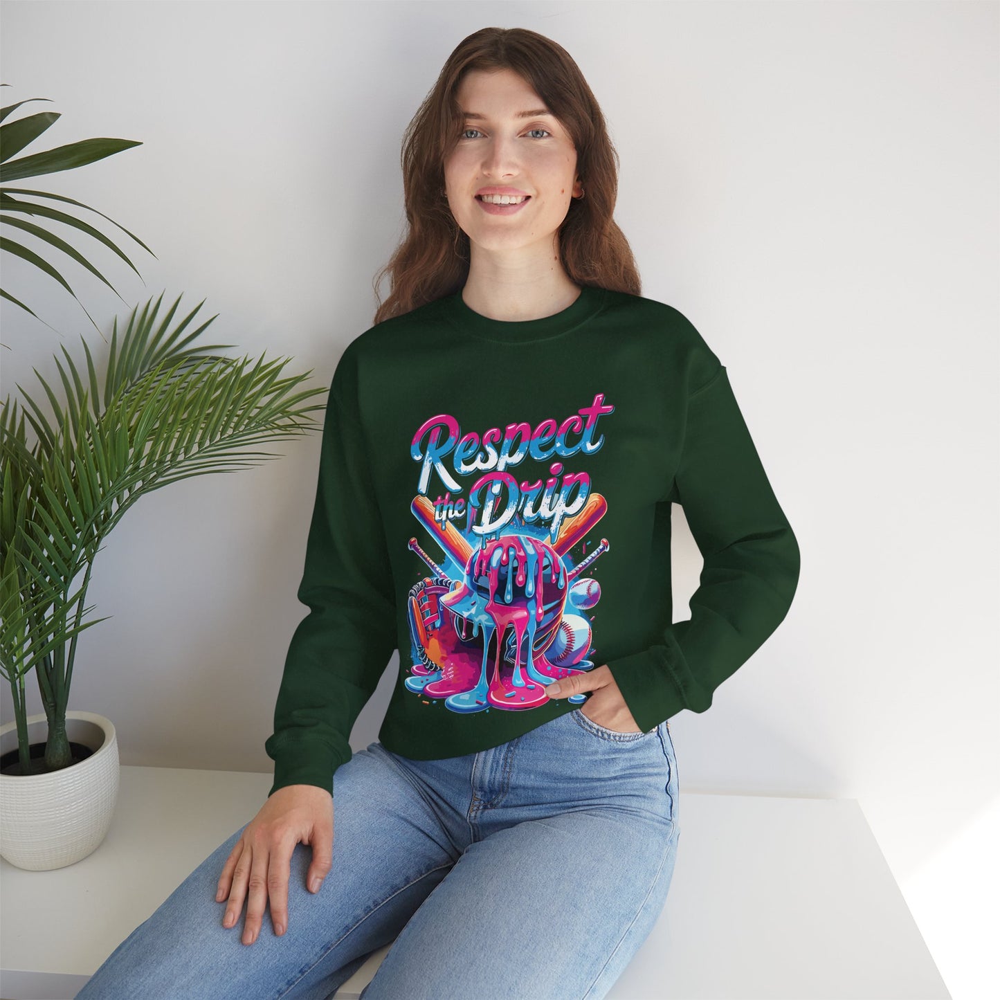 Baseball Drip For Boys Ice Cream Respect The Drip Baseball Sweatshirt