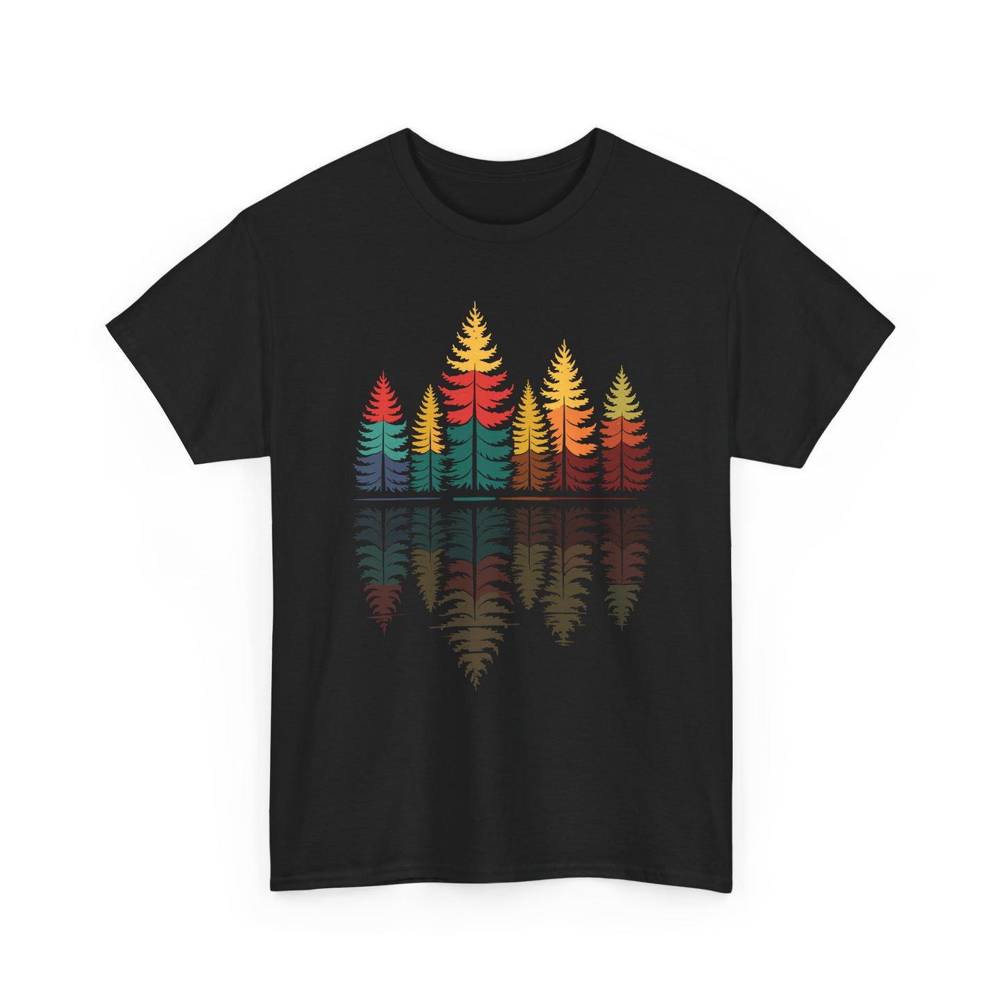 Nature Reflection Forest Trees Outdoor Wildlife T-Shirt